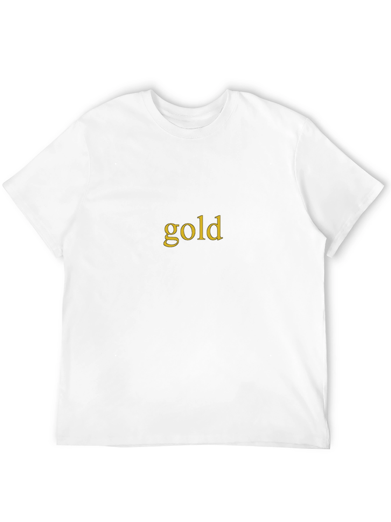 Gold Text Graphic Black T-Shirt