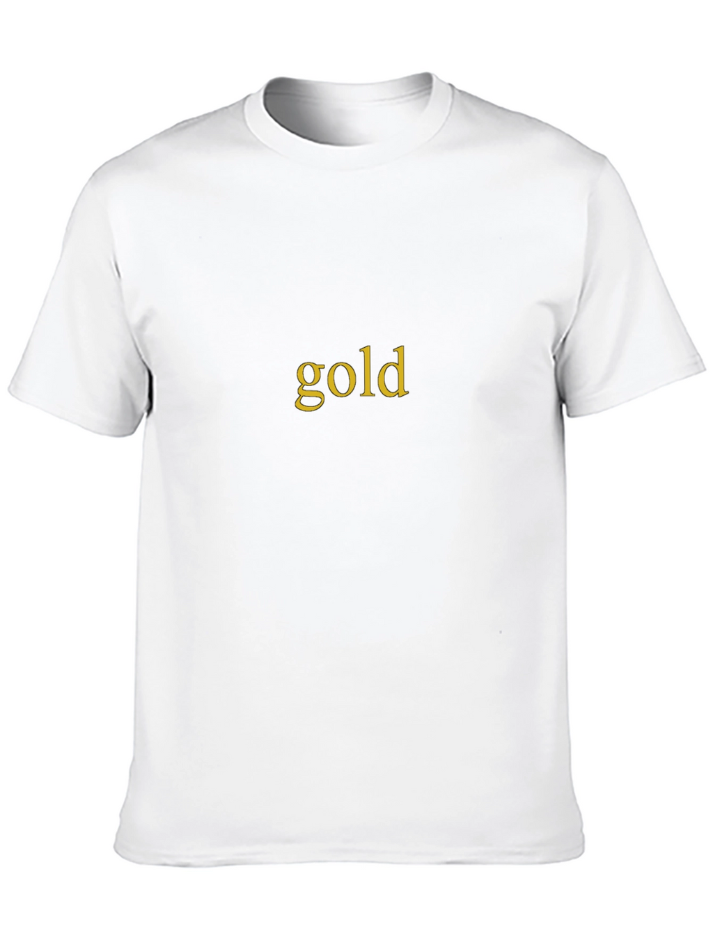 Gold Text Graphic Black T-Shirt