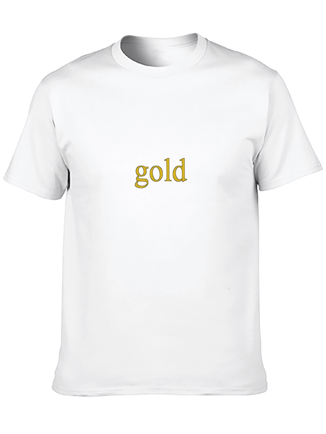 Gold Text Graphic Black T-Shirt