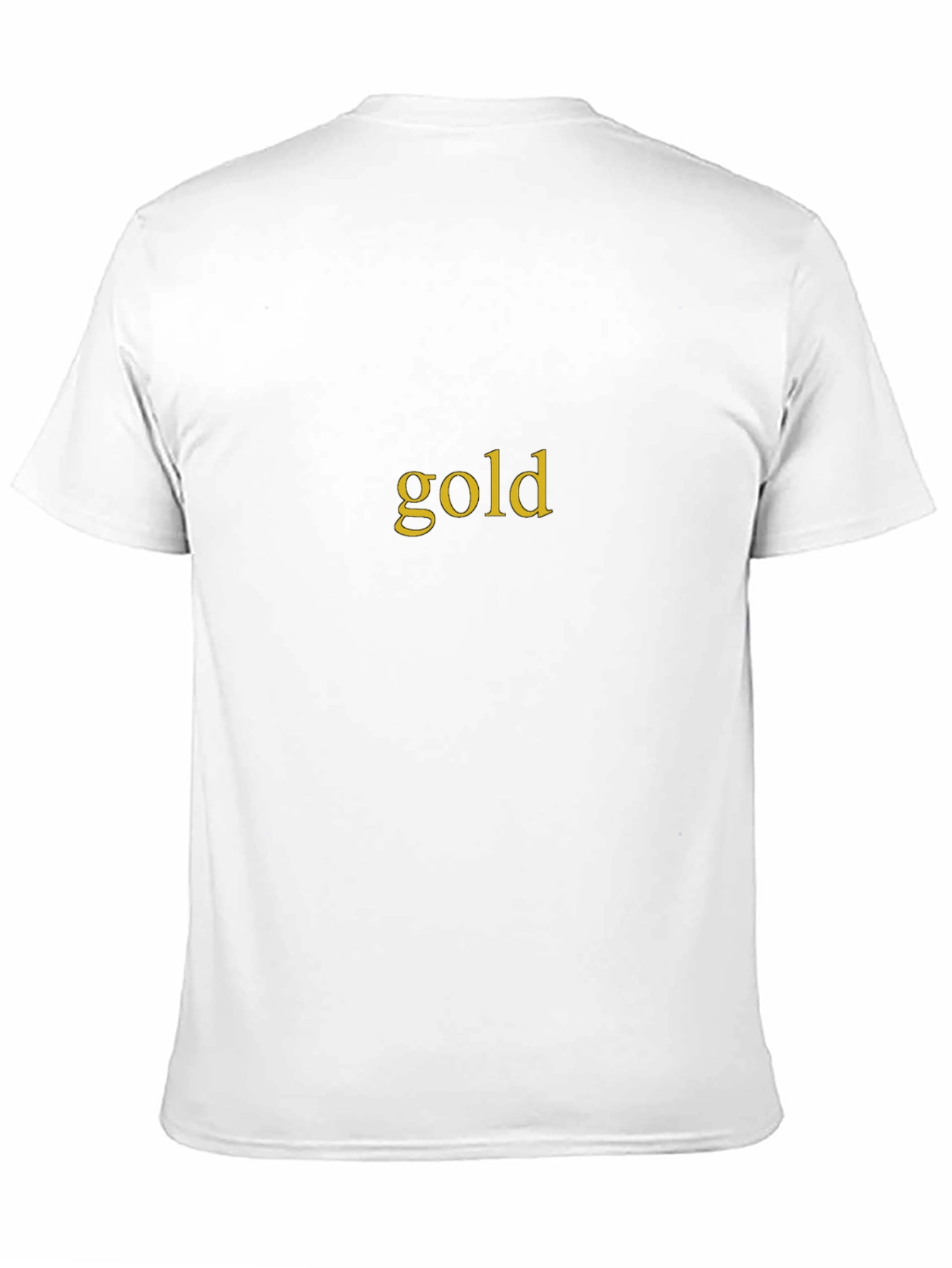 Gold Text Graphic Black T-Shirt