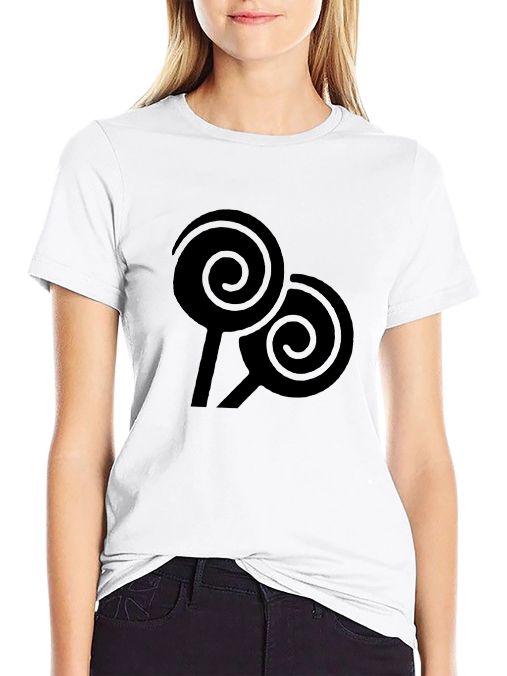Swirl Lollipop Graphic Black Tee