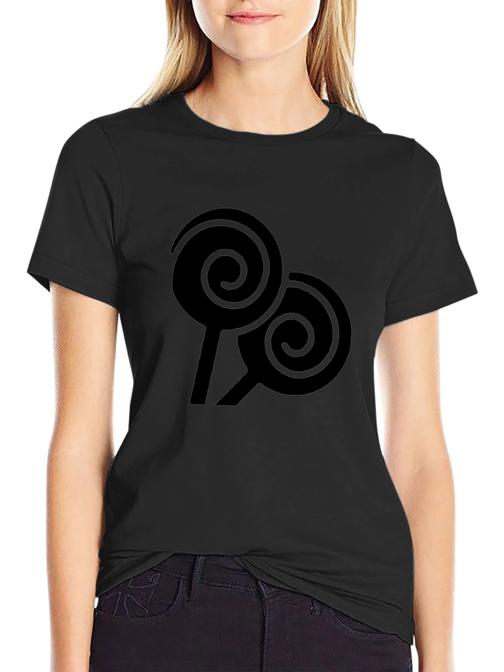 Swirl Lollipop Graphic Black Tee