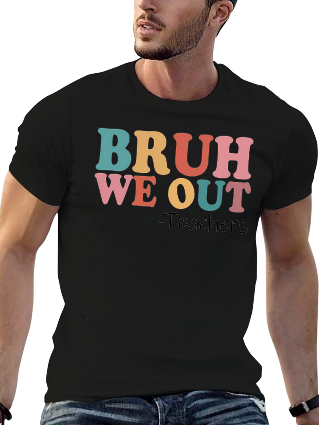 Bruh We Out Teachers Graphic T-Shirt