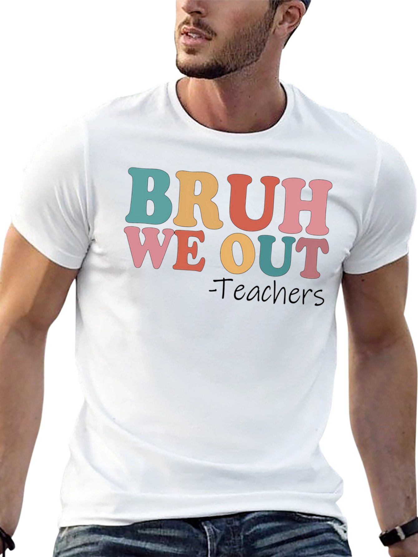 Bruh We Out Teachers Graphic T-Shirt