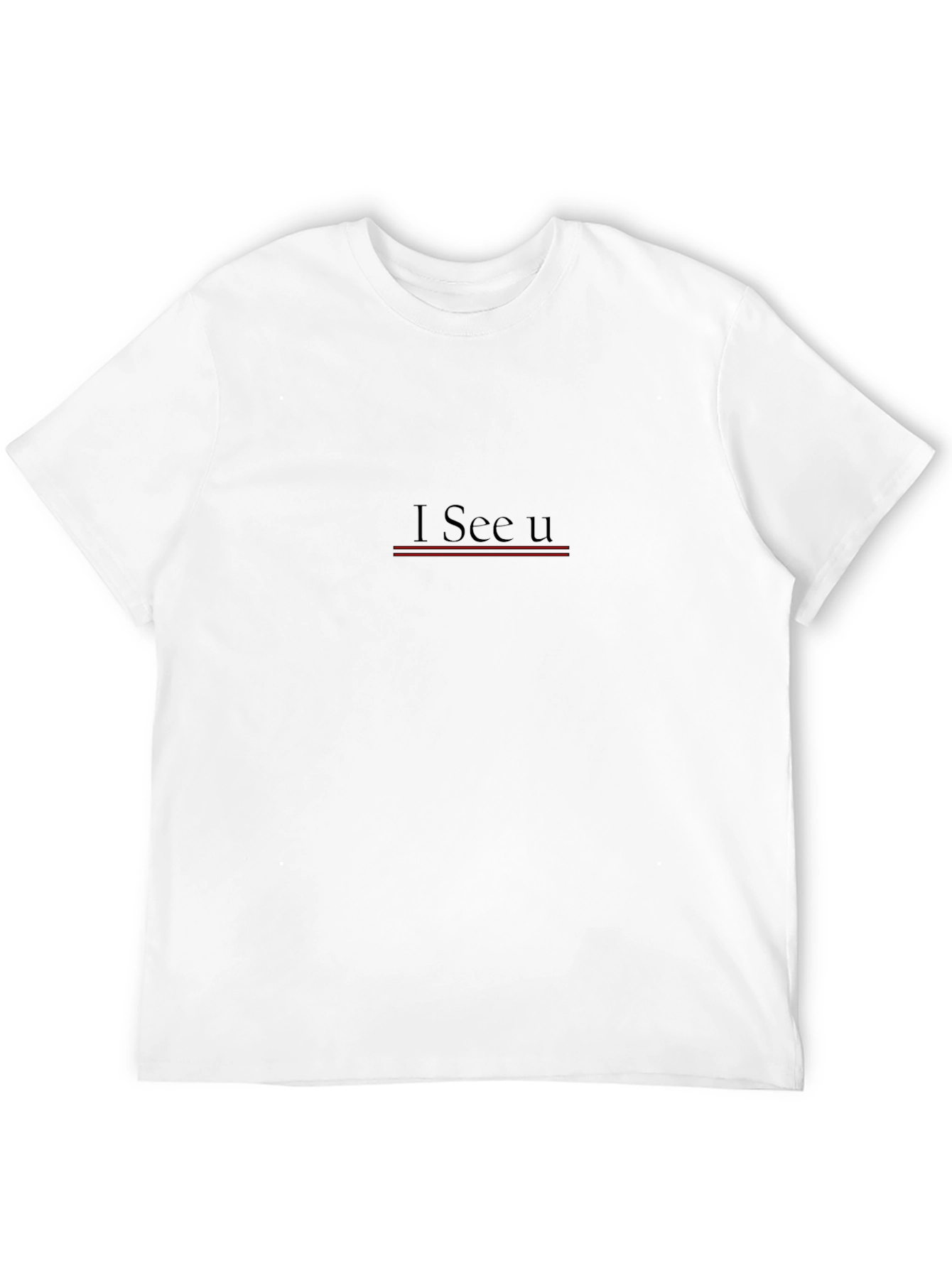 I See U Graphic Tee - Stylish Black Cotton T-Shirt