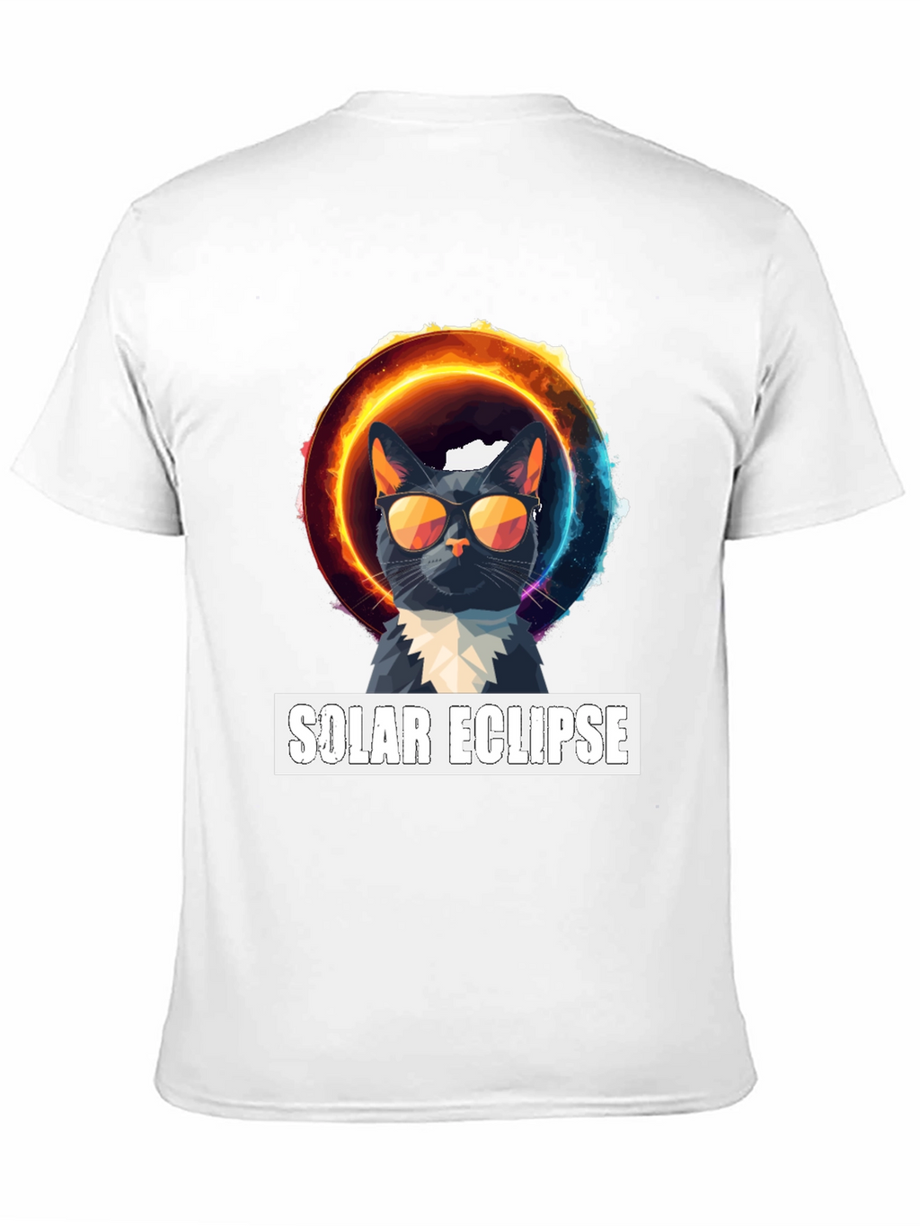 Solar Eclipse Cat Graphic T-Shirt