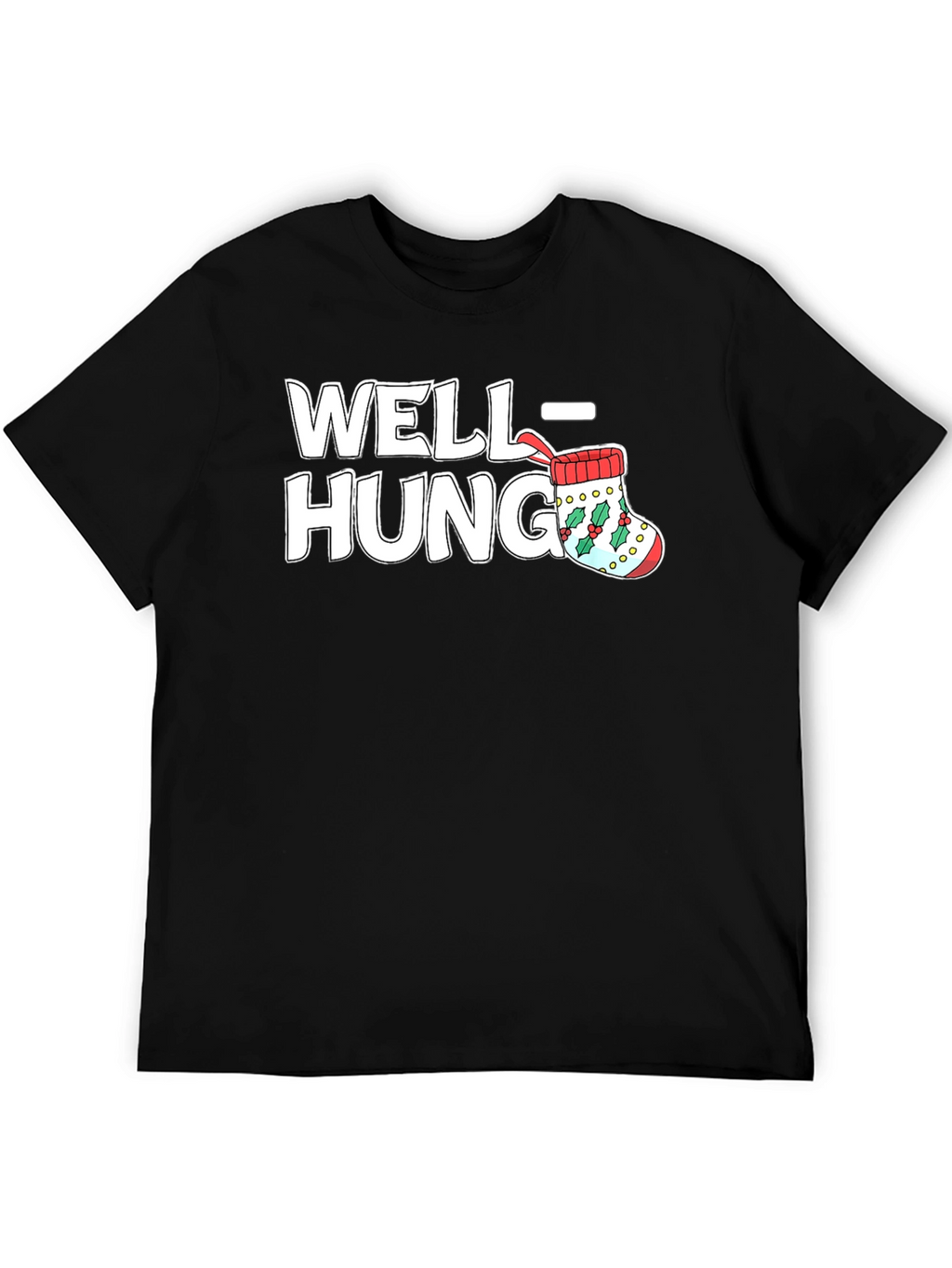 Well Hung Stocking Christmas T-Shirt