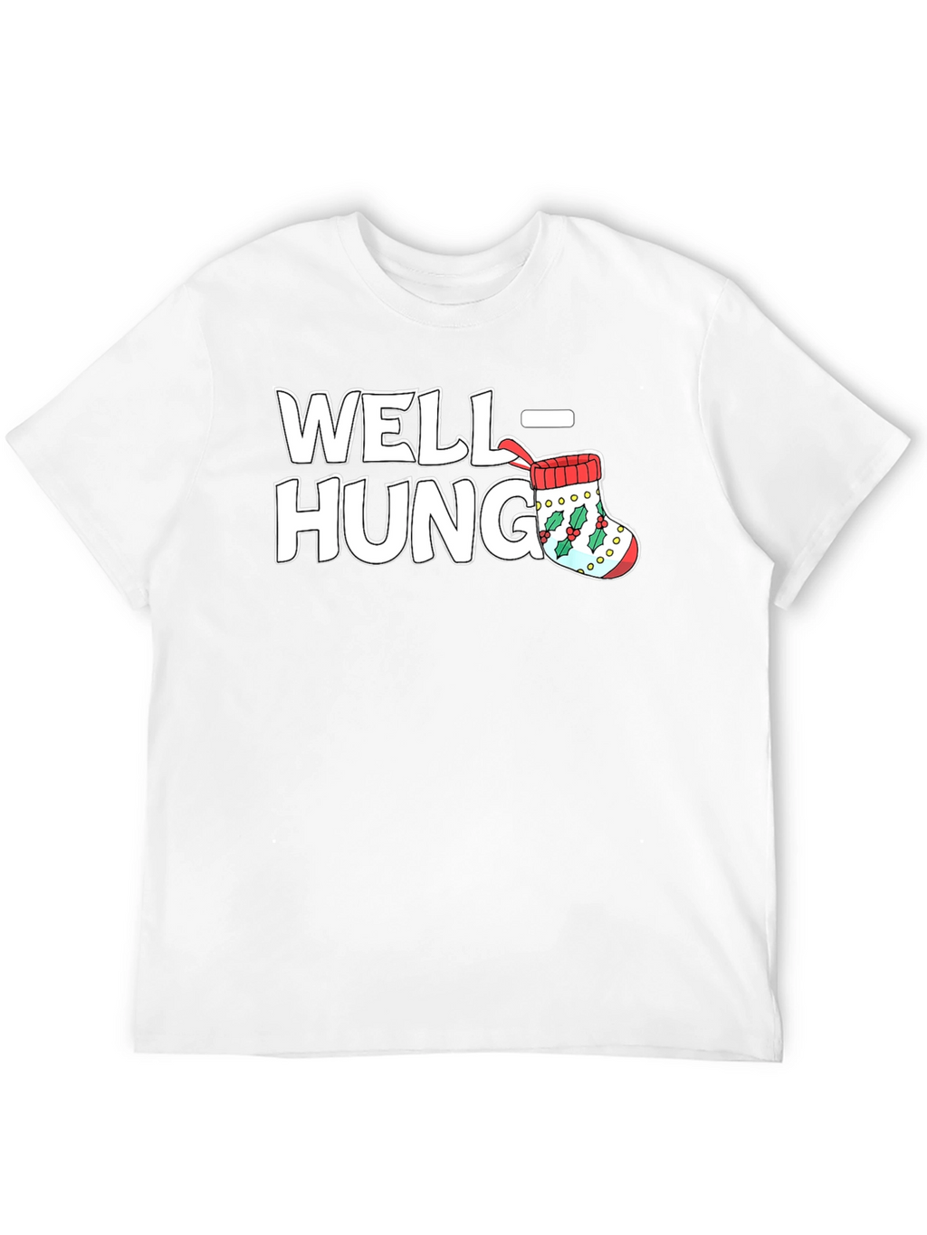 Well Hung Stocking Christmas T-Shirt