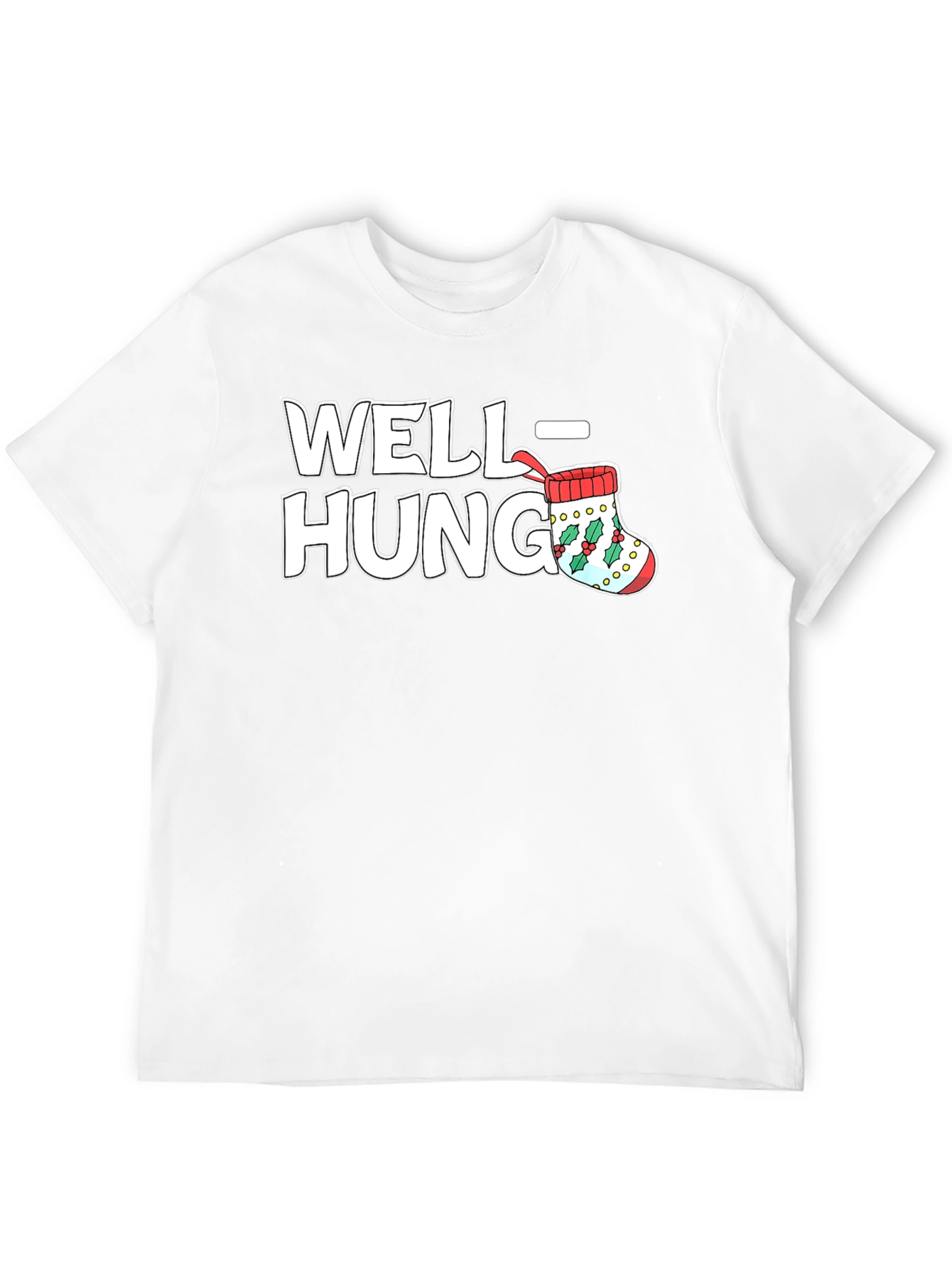 Well Hung Stocking Christmas T-Shirt