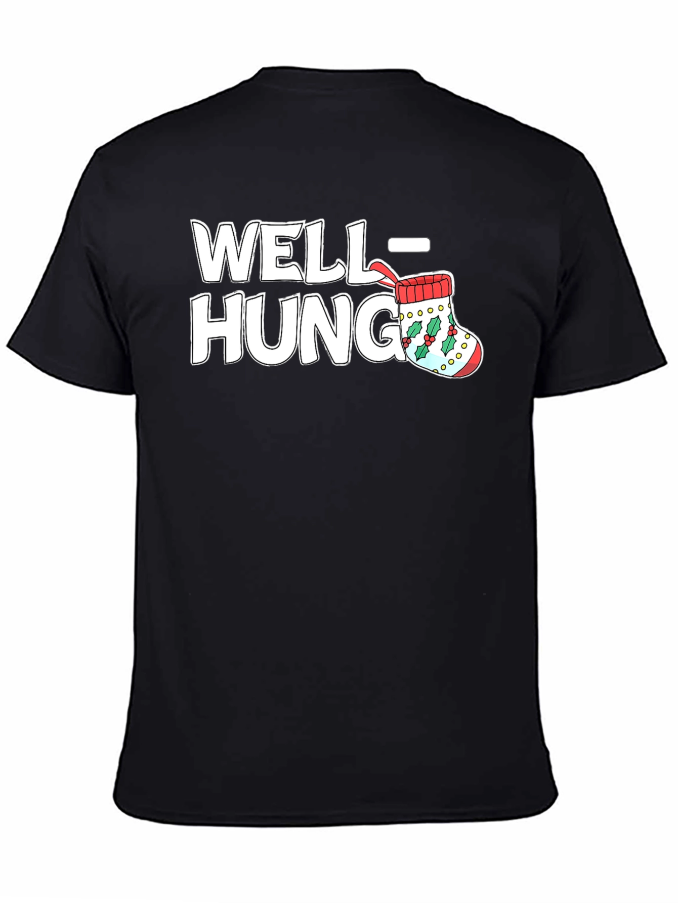 Well Hung Stocking Christmas T-Shirt