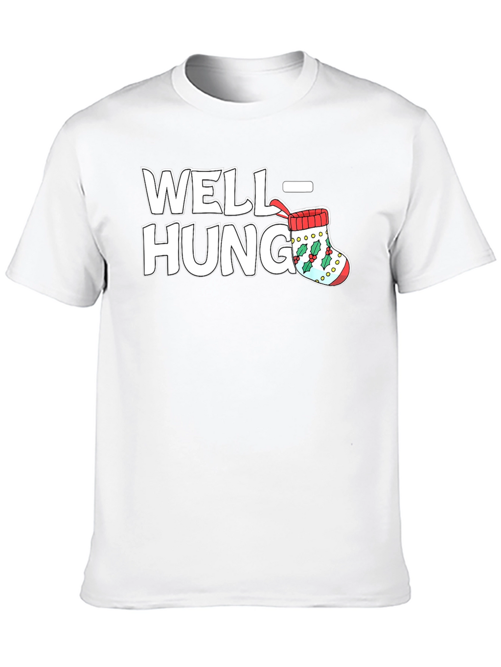 Well Hung Stocking Christmas T-Shirt
