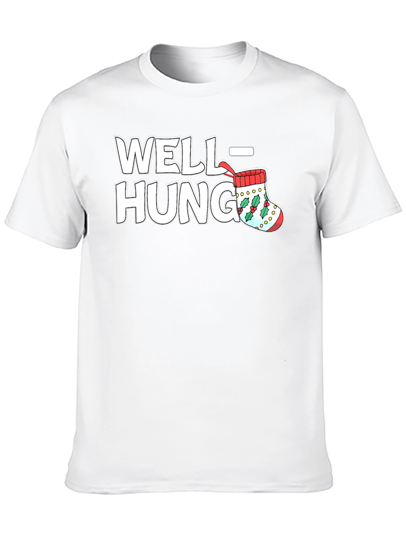Well Hung Stocking Christmas T-Shirt