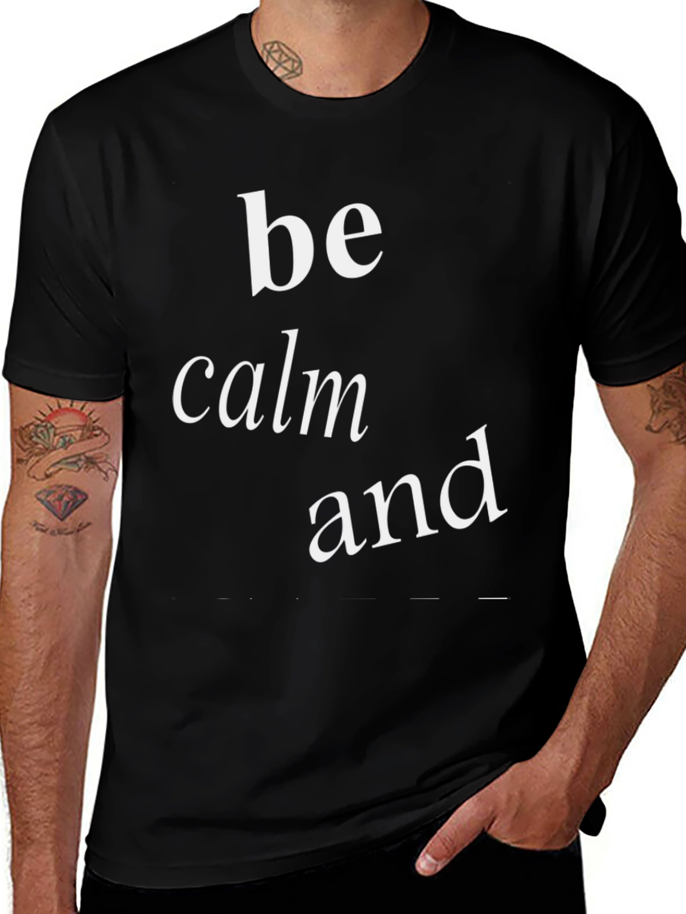 Be Calm and Wear This Cool Black Tee