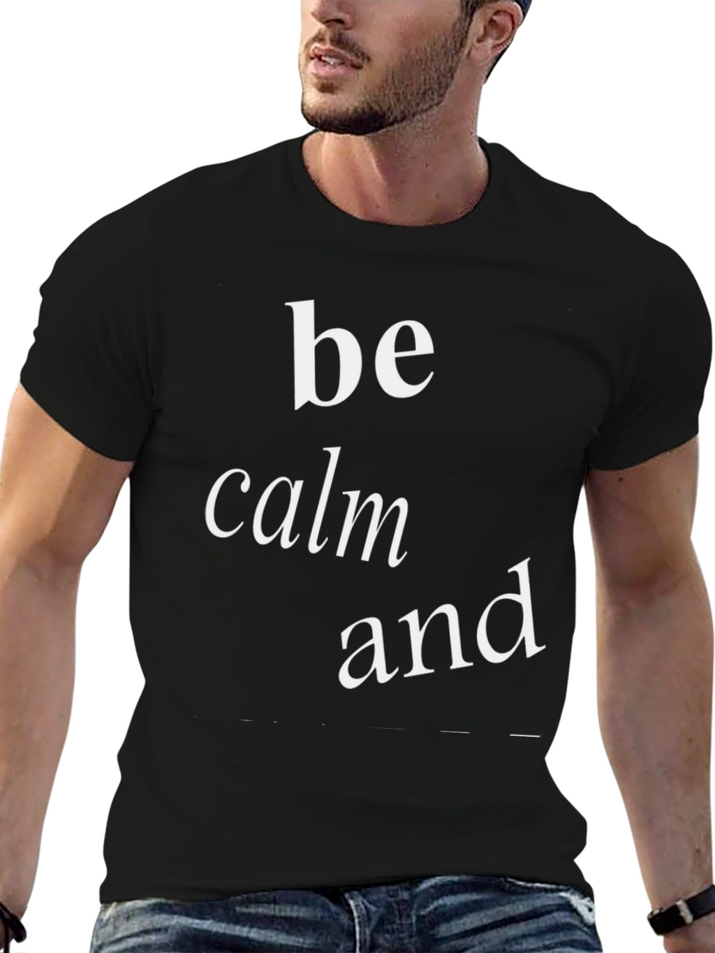 Be Calm and Wear This Cool Black Tee