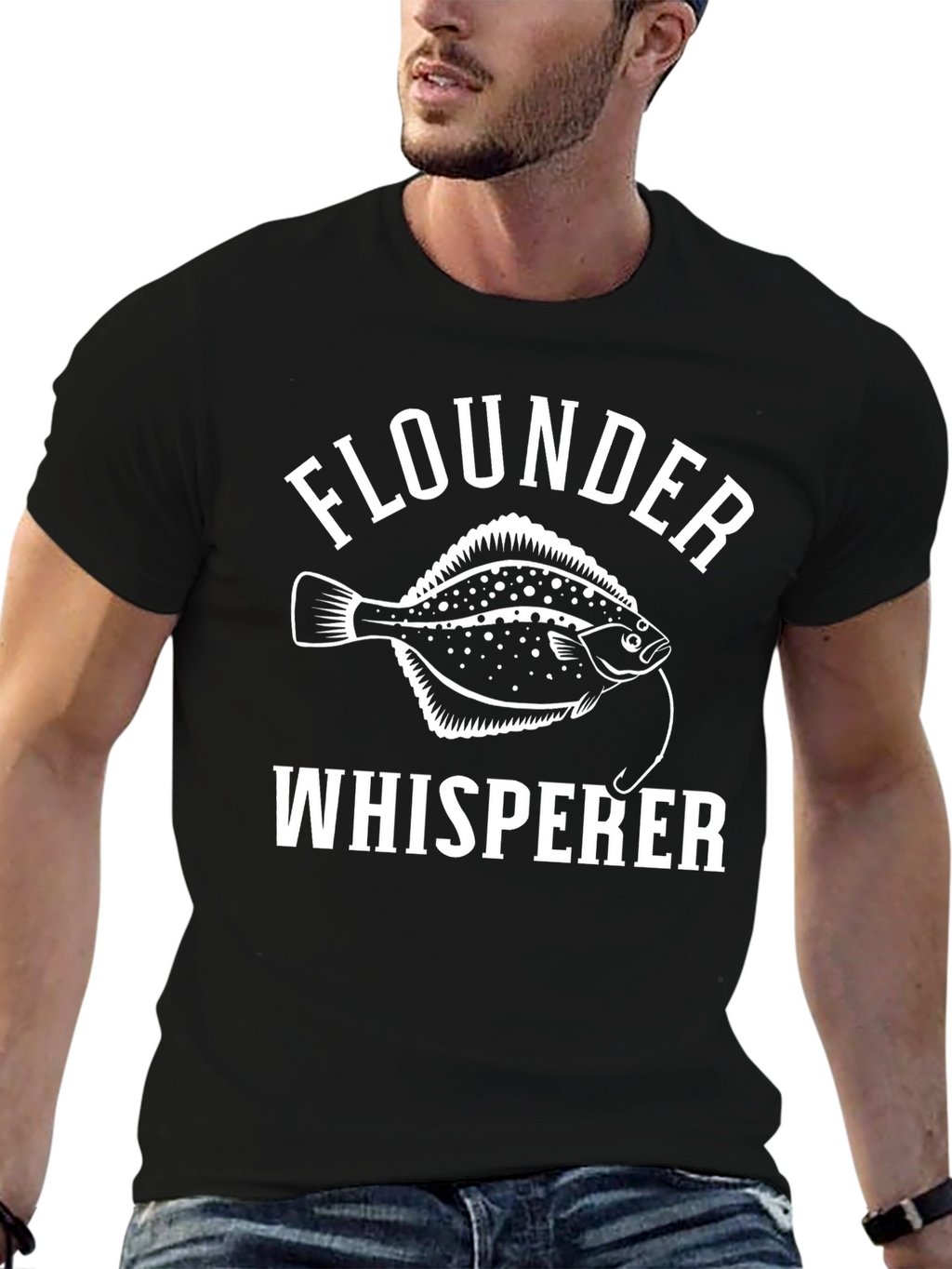 Flounder Whisperer T-Shirt Fishing Humor Tee