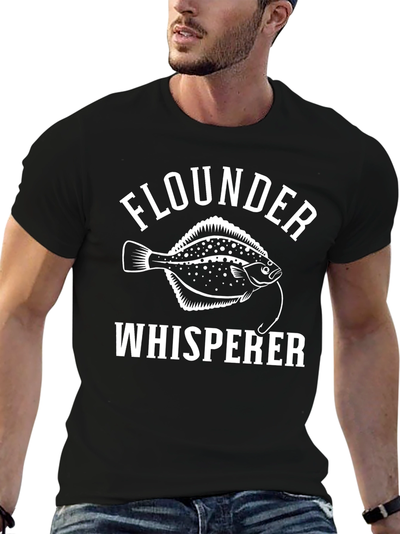 Flounder Whisperer T-Shirt Fishing Humor Tee