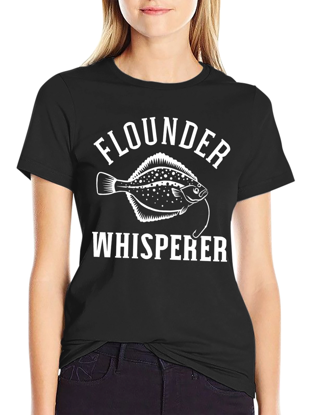 Flounder Whisperer T-Shirt Fishing Humor Tee