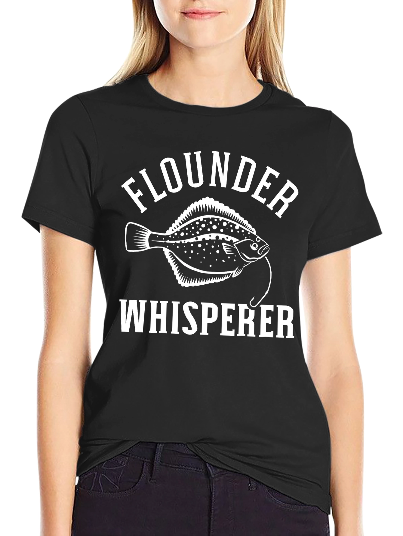 Flounder Whisperer T-Shirt Fishing Humor Tee