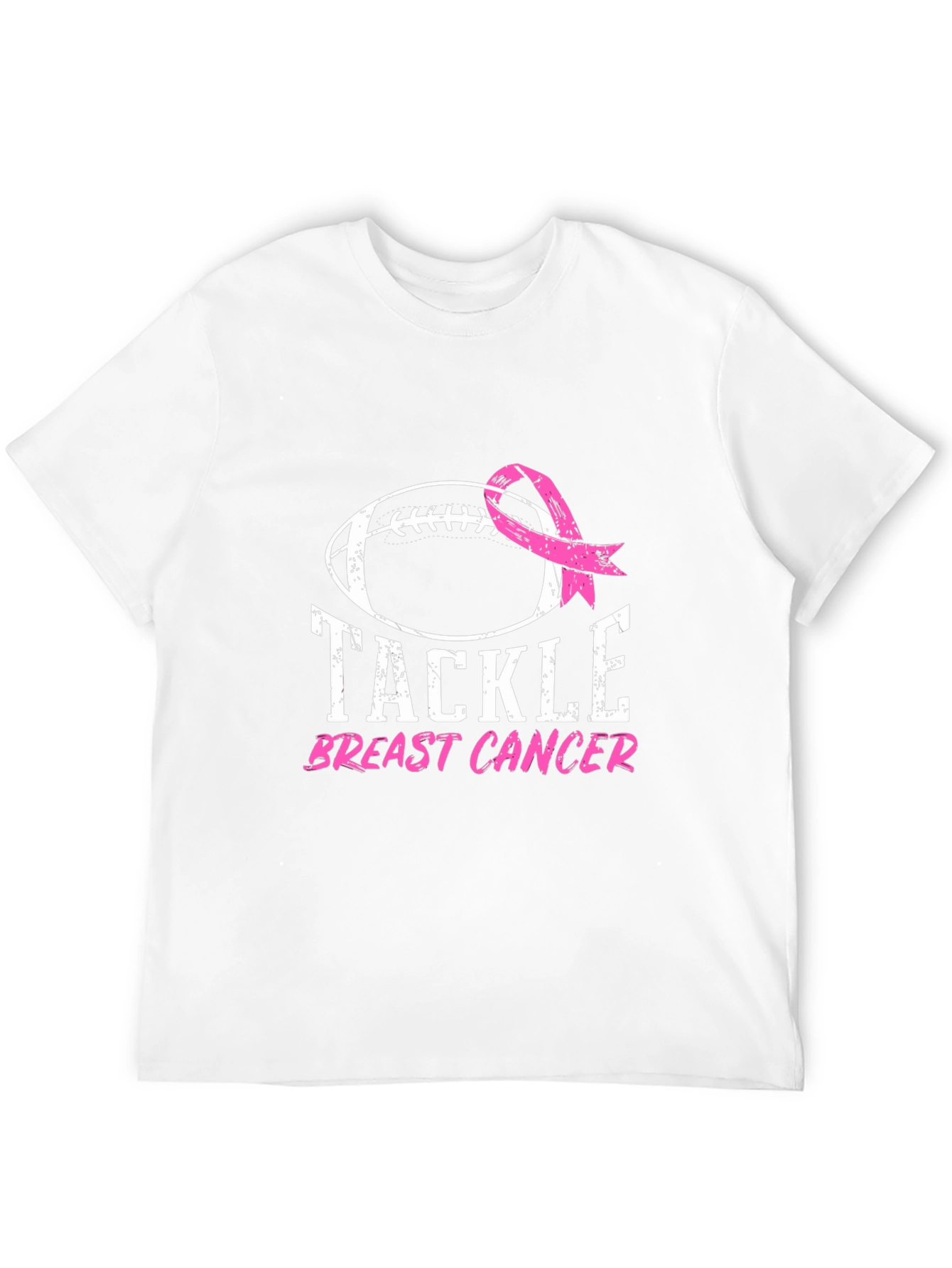 Tackle Breast Cancer Football Ribbon Awareness T-Shirt