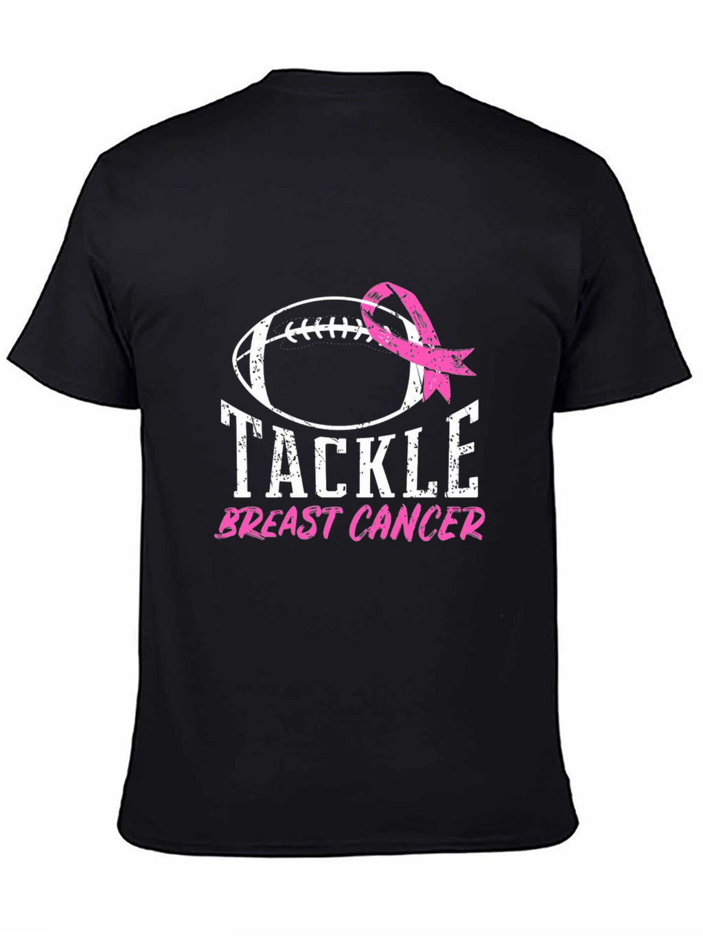 Tackle Breast Cancer Football Ribbon Awareness T-Shirt