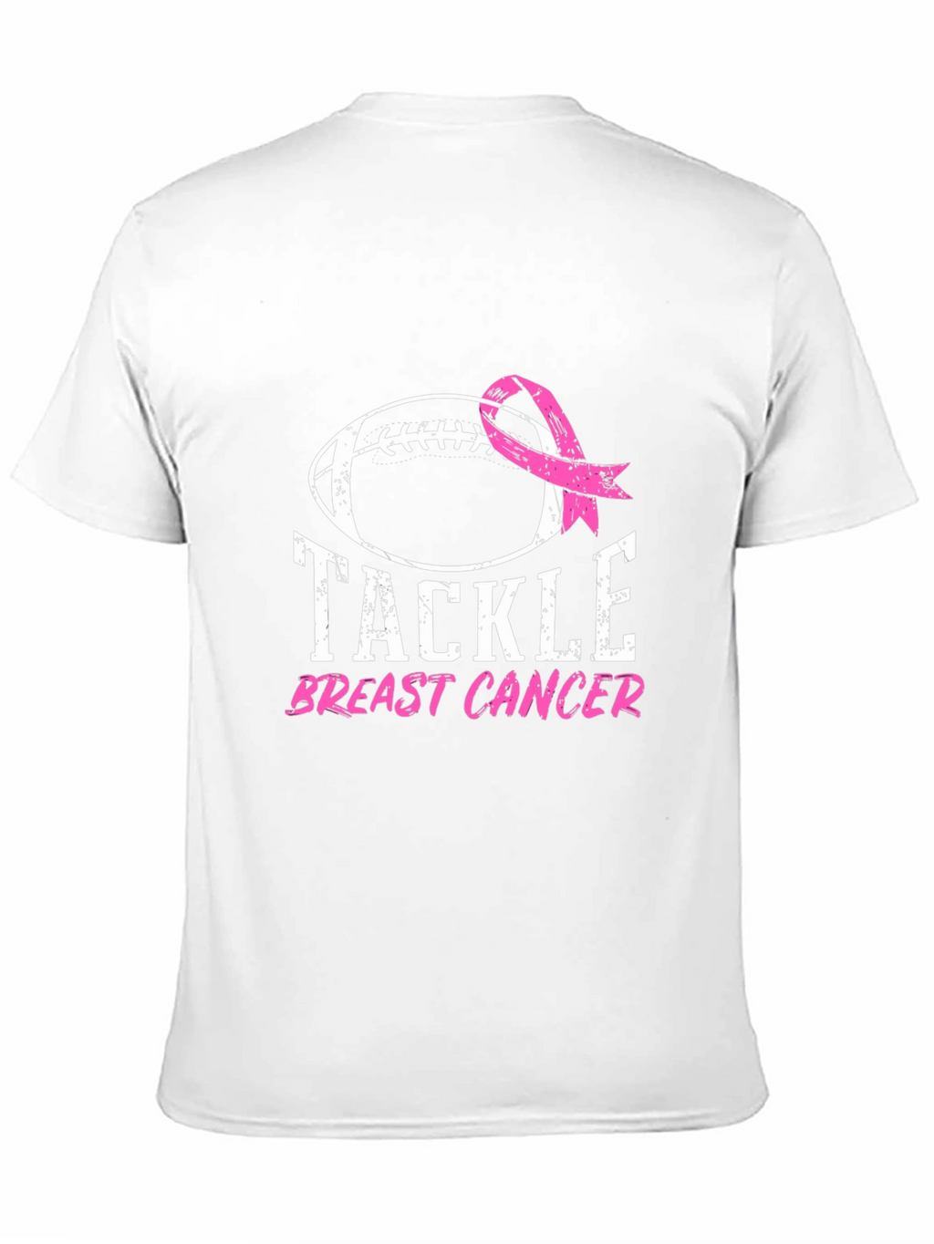 Tackle Breast Cancer Football Ribbon Awareness T-Shirt