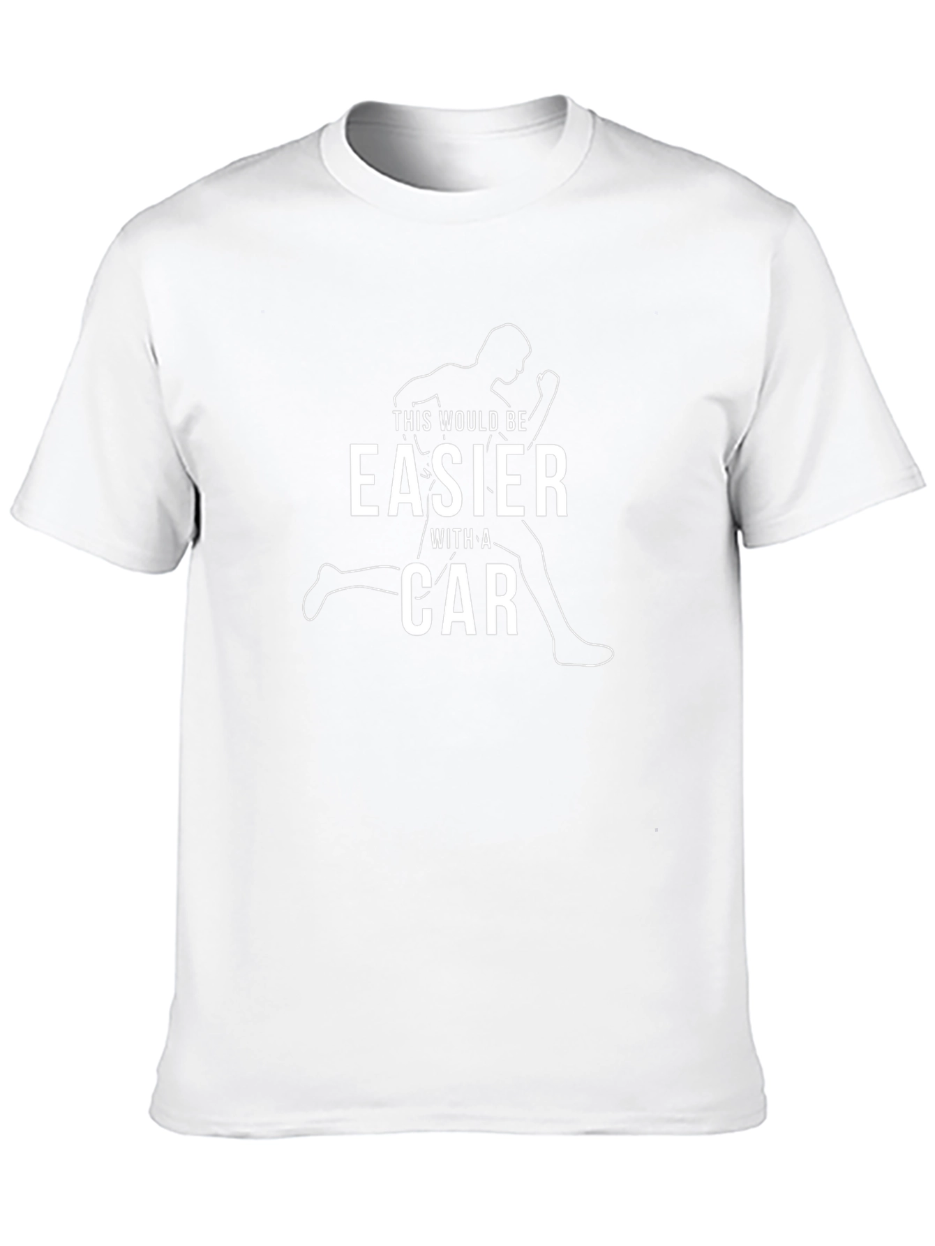 Funny Running T-Shirt: Easier With A Car Graphic Tee