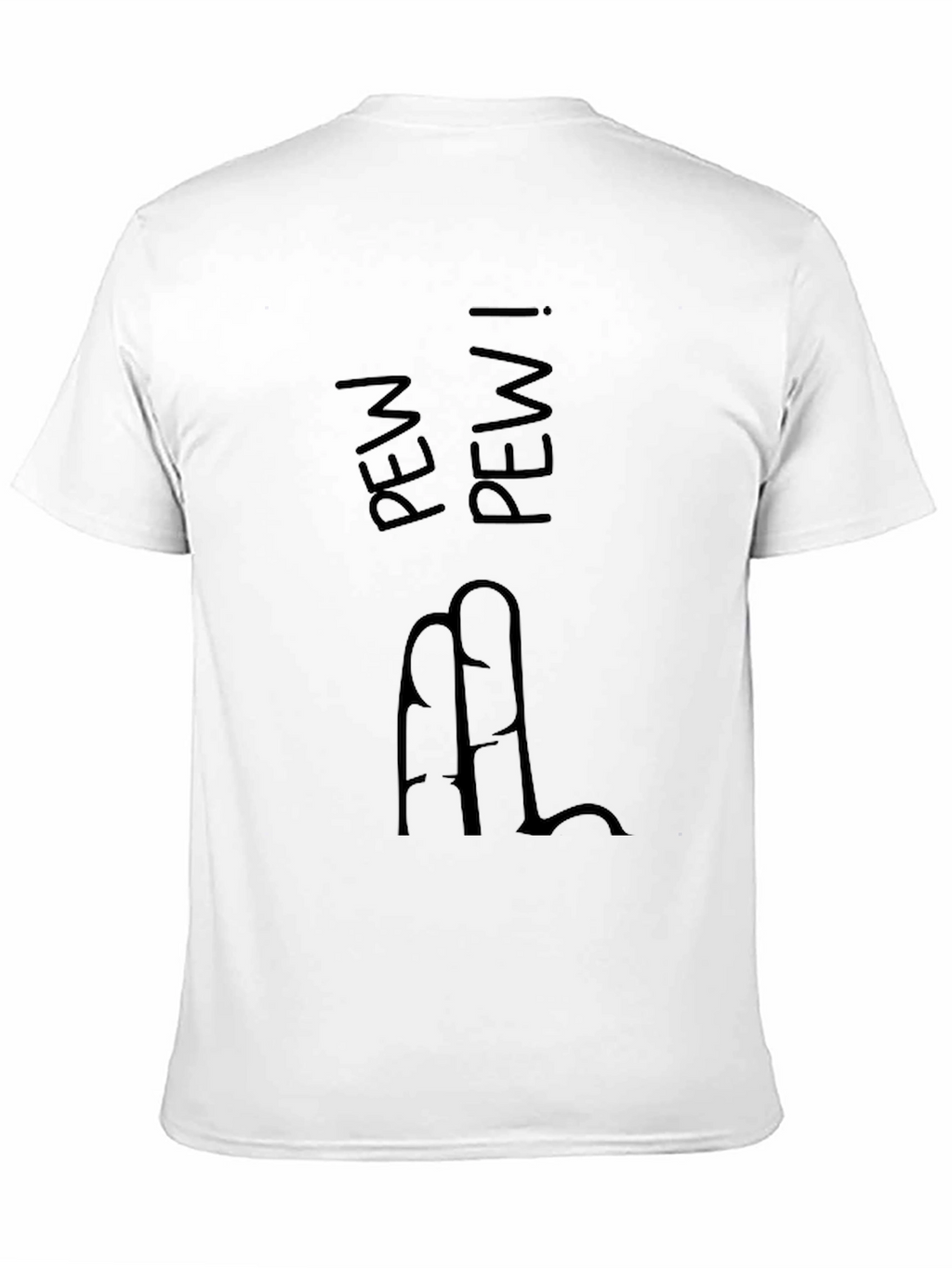 Pew Pew Finger Gun Graphic Tee - Black