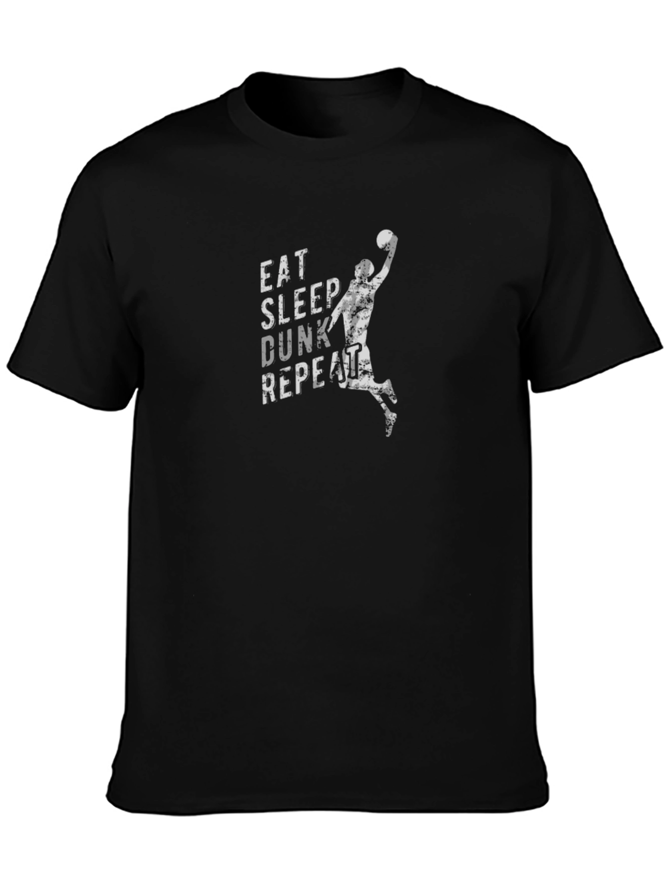 Eat Sleep Dunk Repeat Black Graphic T-Shirt