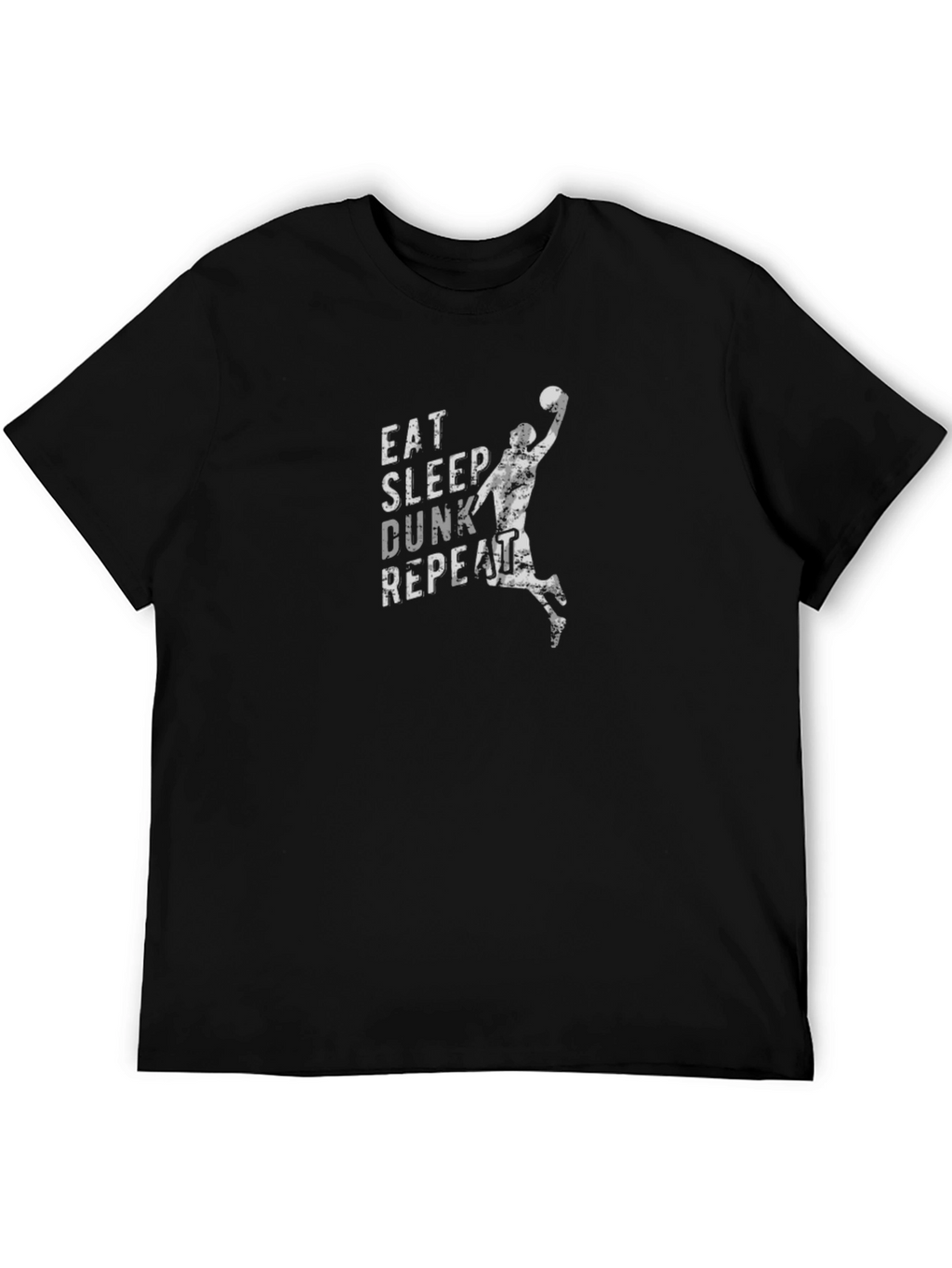 Eat Sleep Dunk Repeat Black Graphic T-Shirt