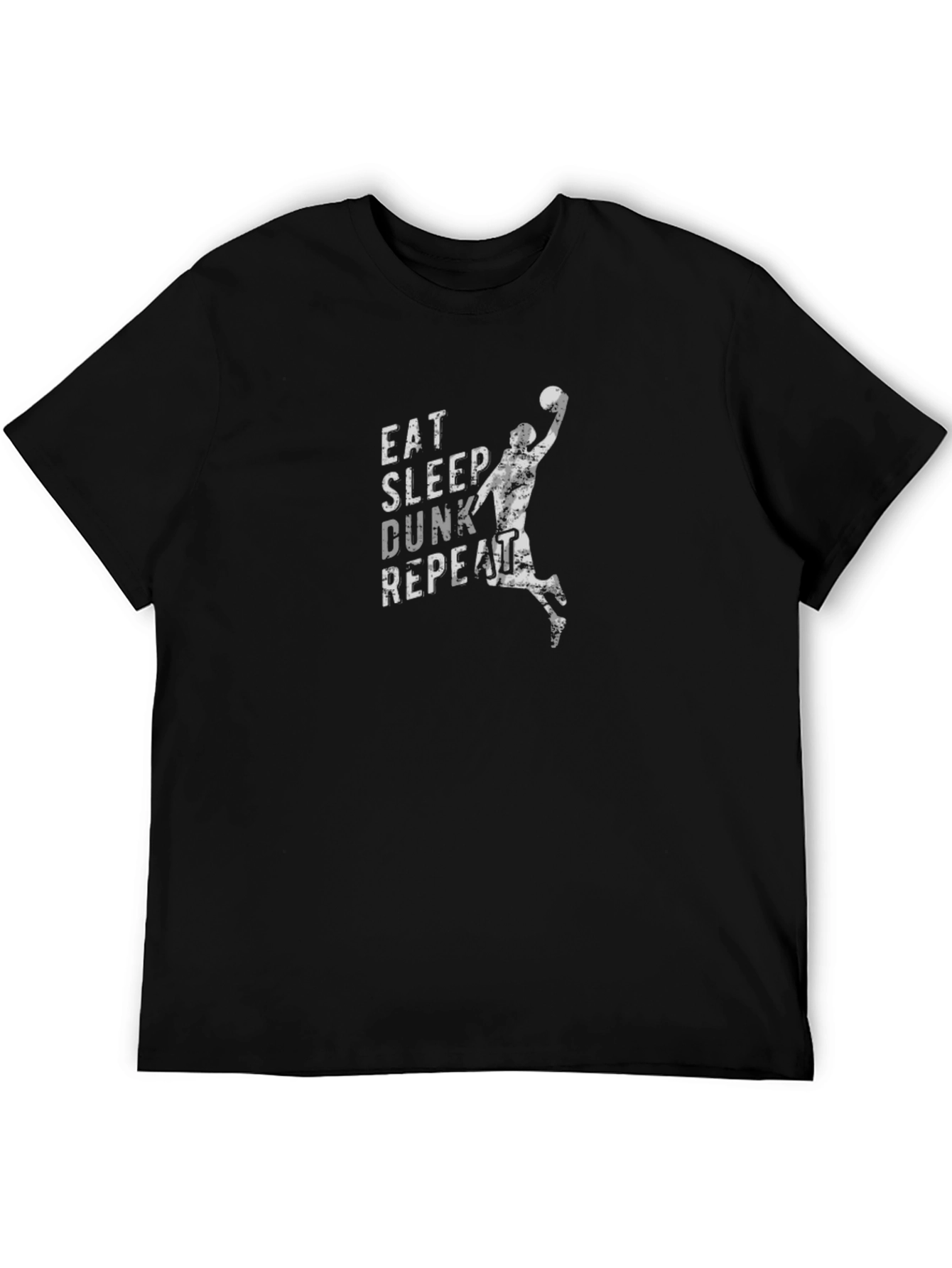 Eat Sleep Dunk Repeat Black Graphic T-Shirt