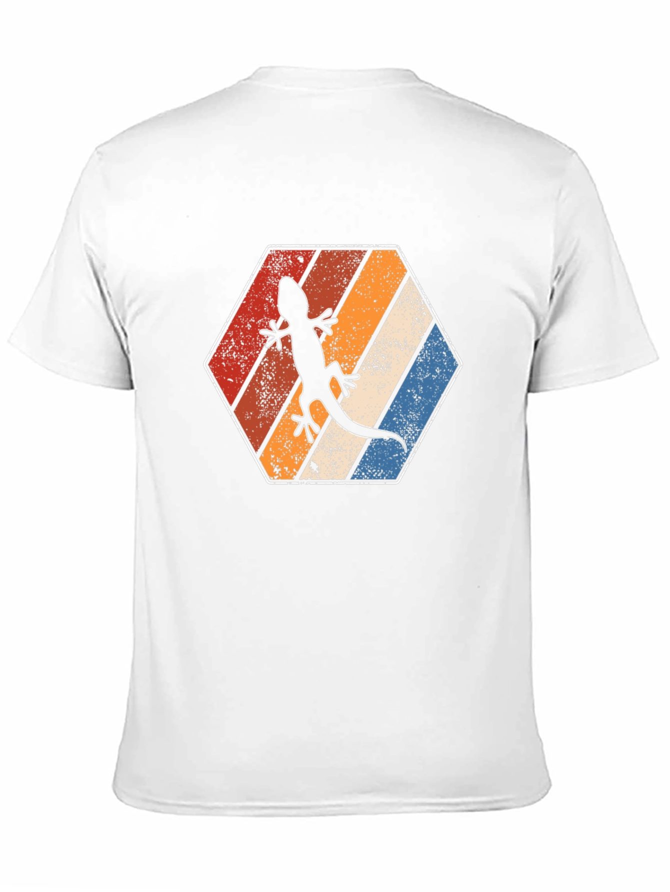 Retro Lizard T-Shirt Vintage Hexagon Tee