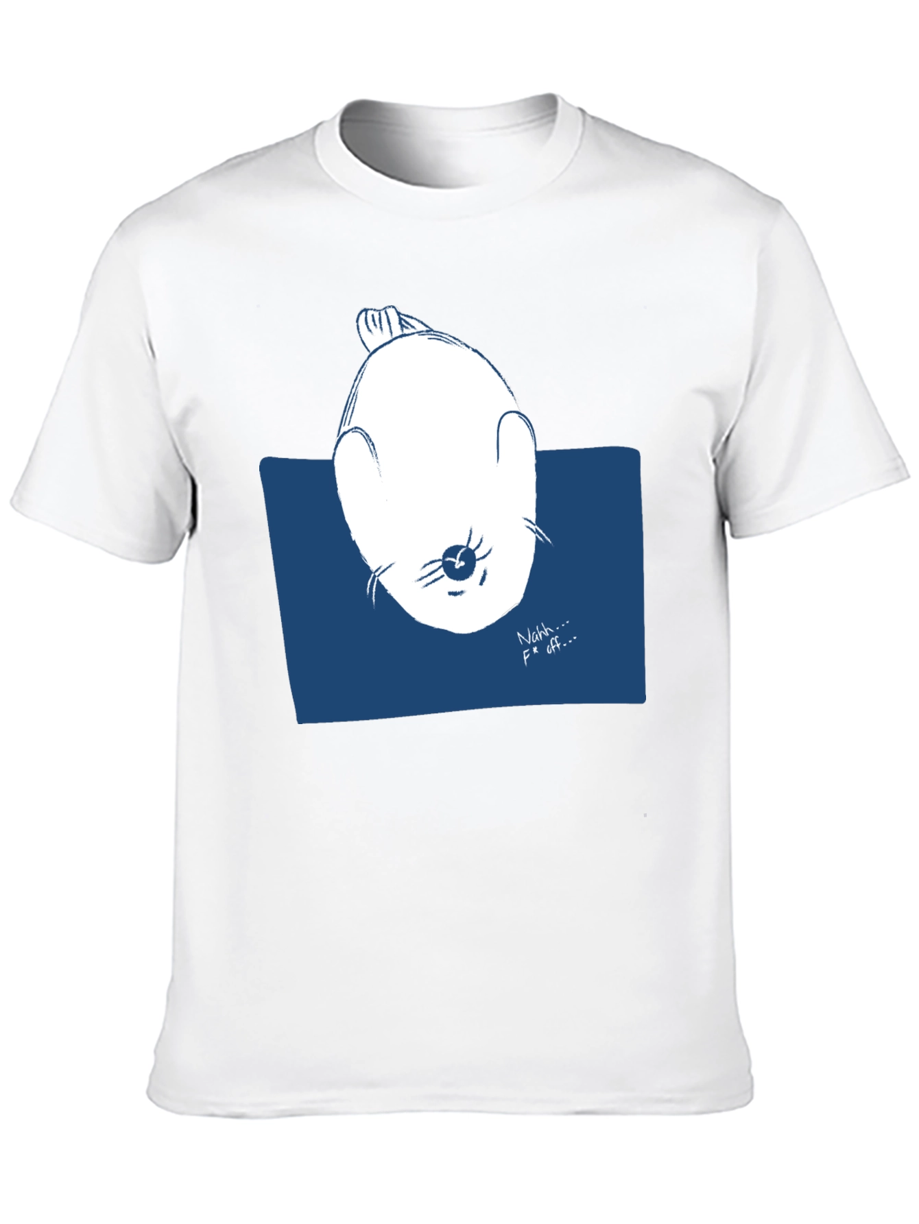 Funny Seal Graphic Tee - Nahh... F Off... Black T-Shirt