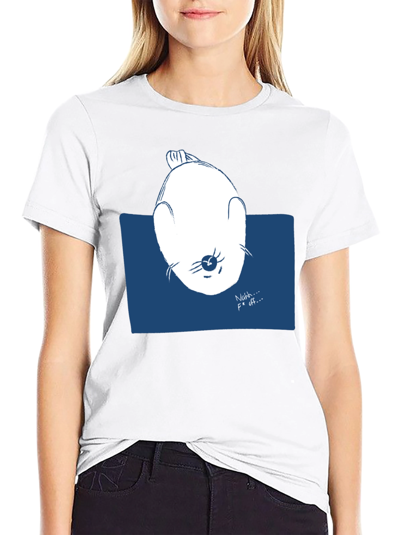Funny Seal Graphic Tee - Nahh... F Off... Black T-Shirt