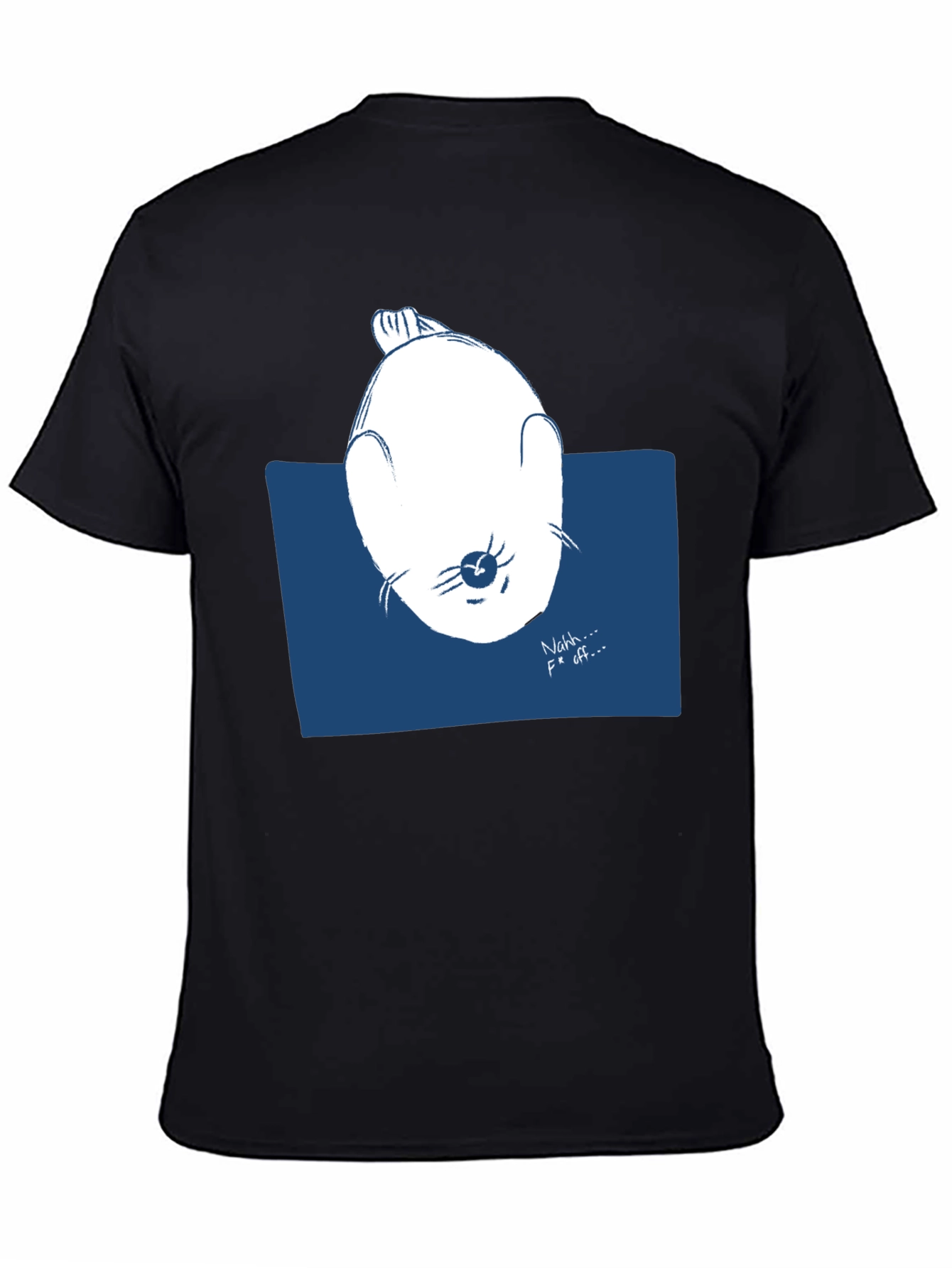 Funny Seal Graphic Tee - Nahh... F Off... Black T-Shirt