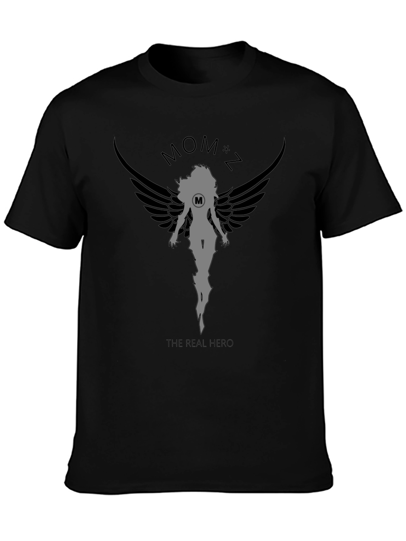 Mom Hero Graphic Tee - Black Cotton T-Shirt