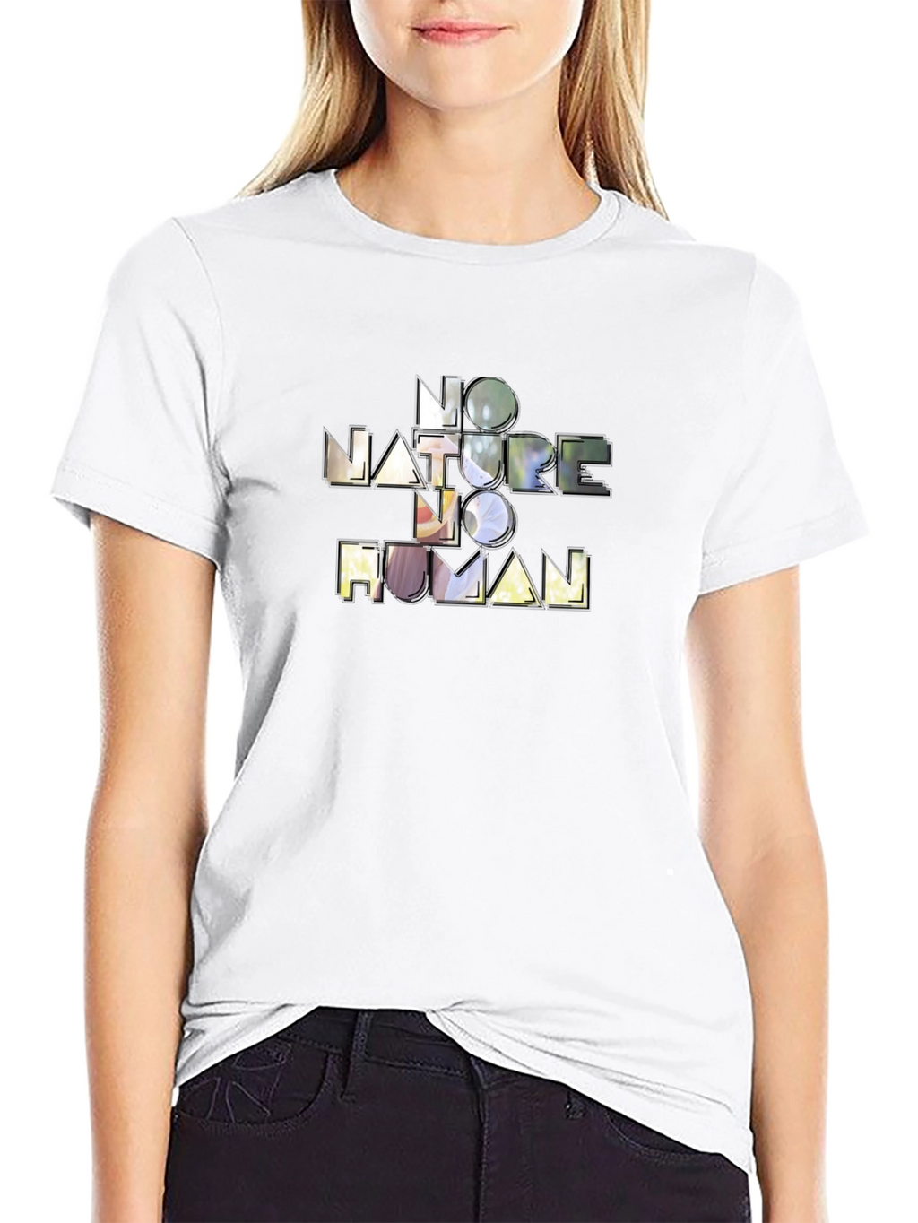No Nature No Human Graphic T-Shirt
