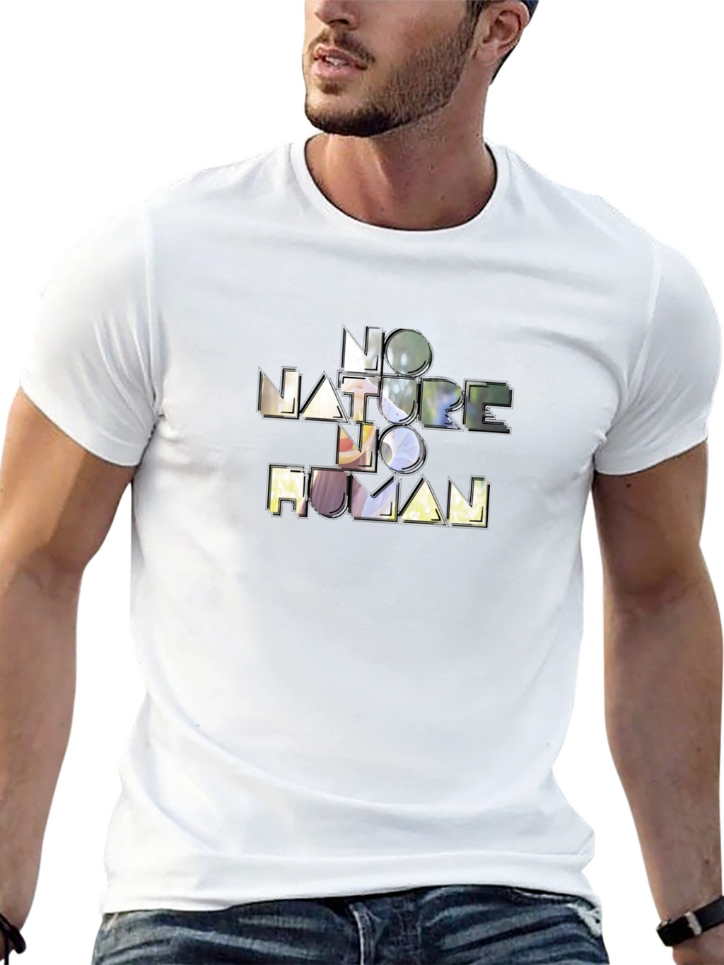 No Nature No Human Graphic T-Shirt