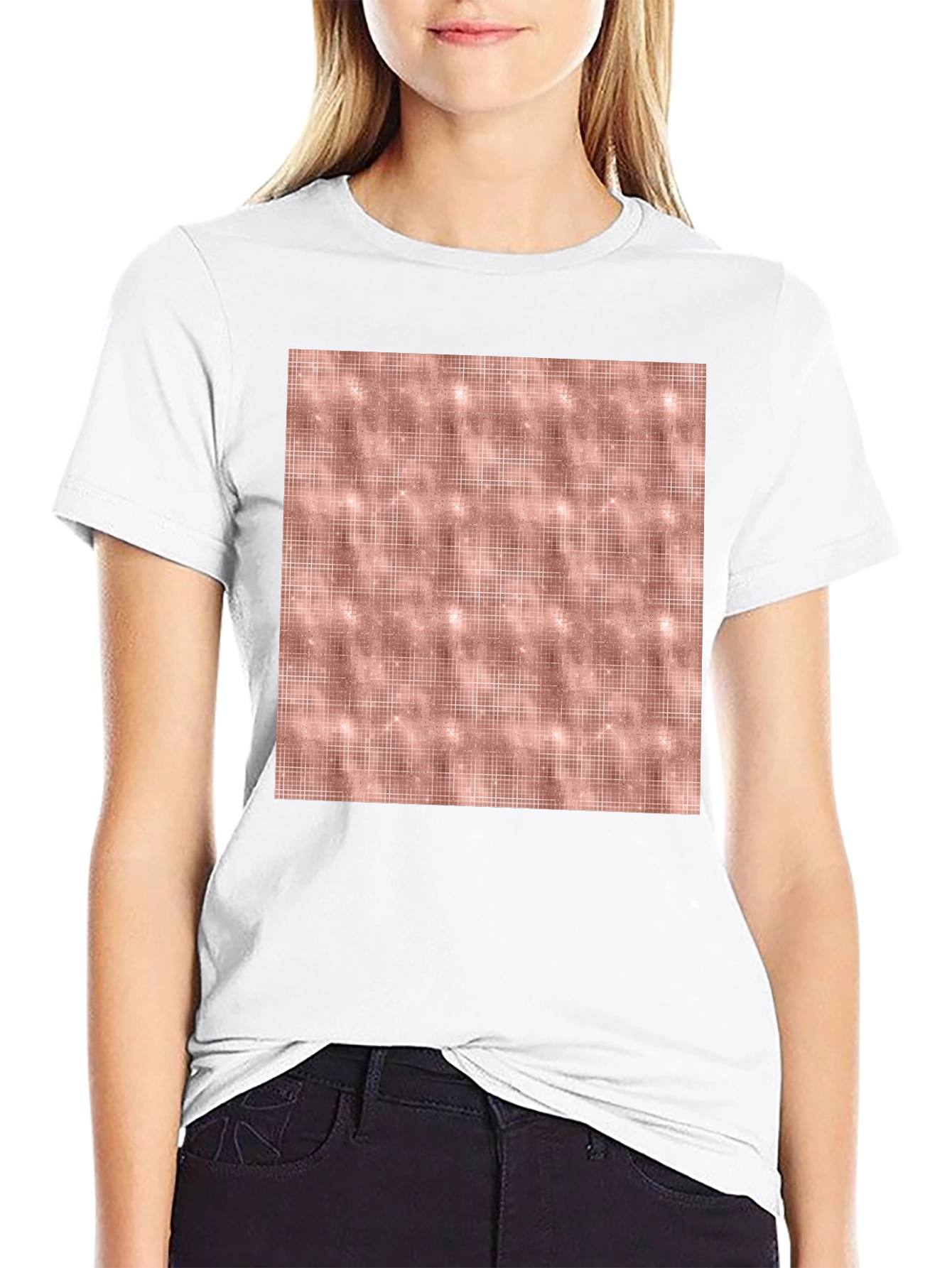 Patterned Black Tee