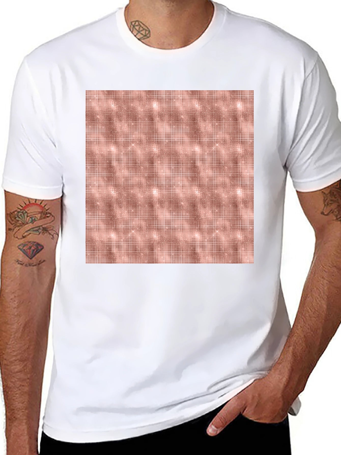 Patterned Black Tee