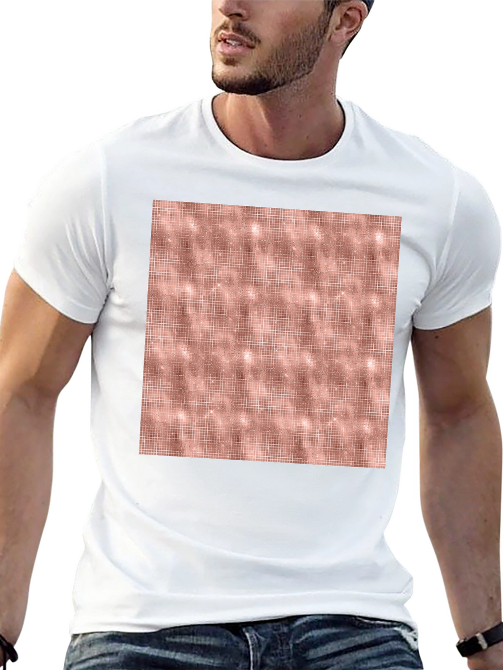 Patterned Black Tee