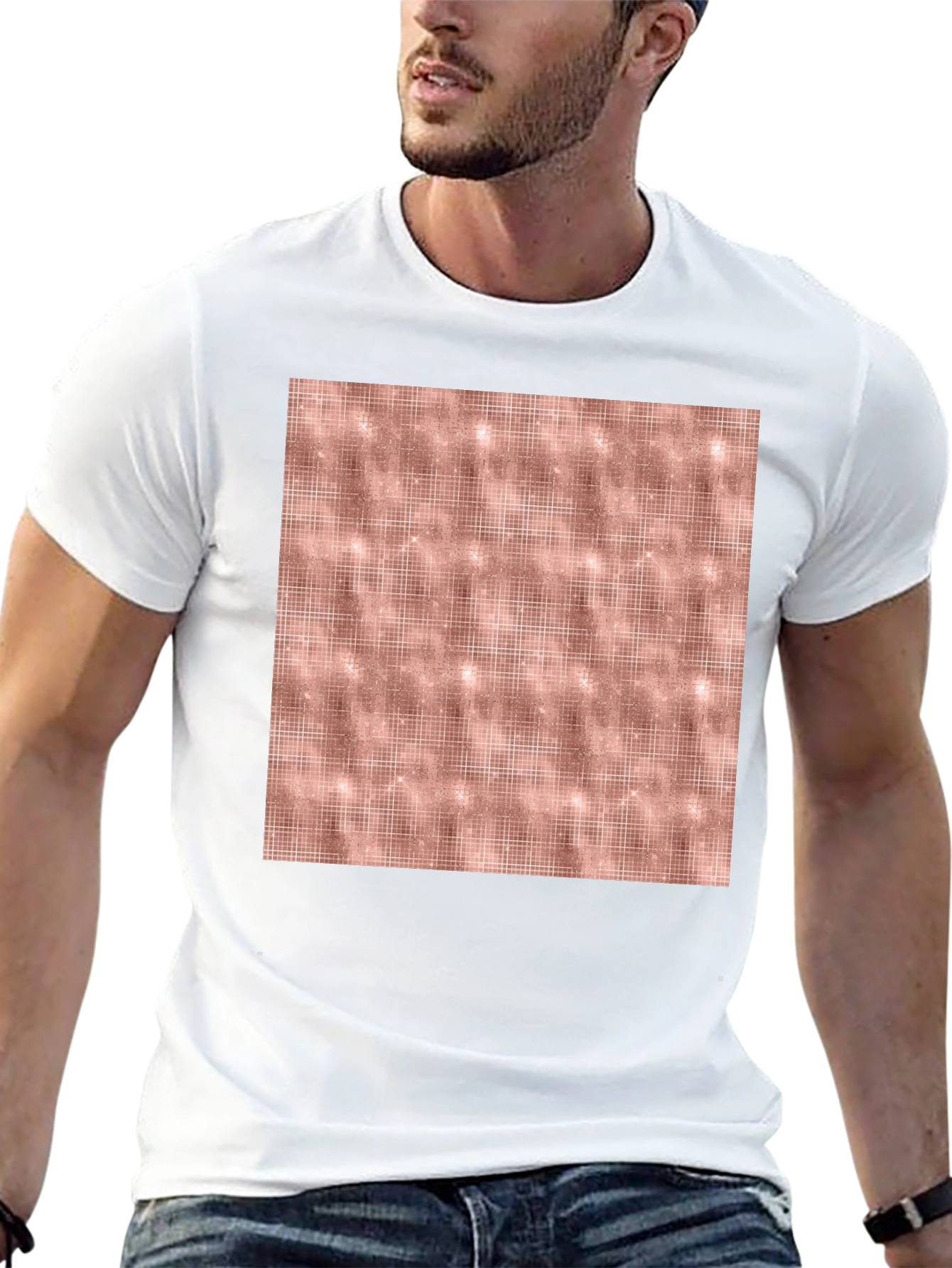 Patterned Black Tee