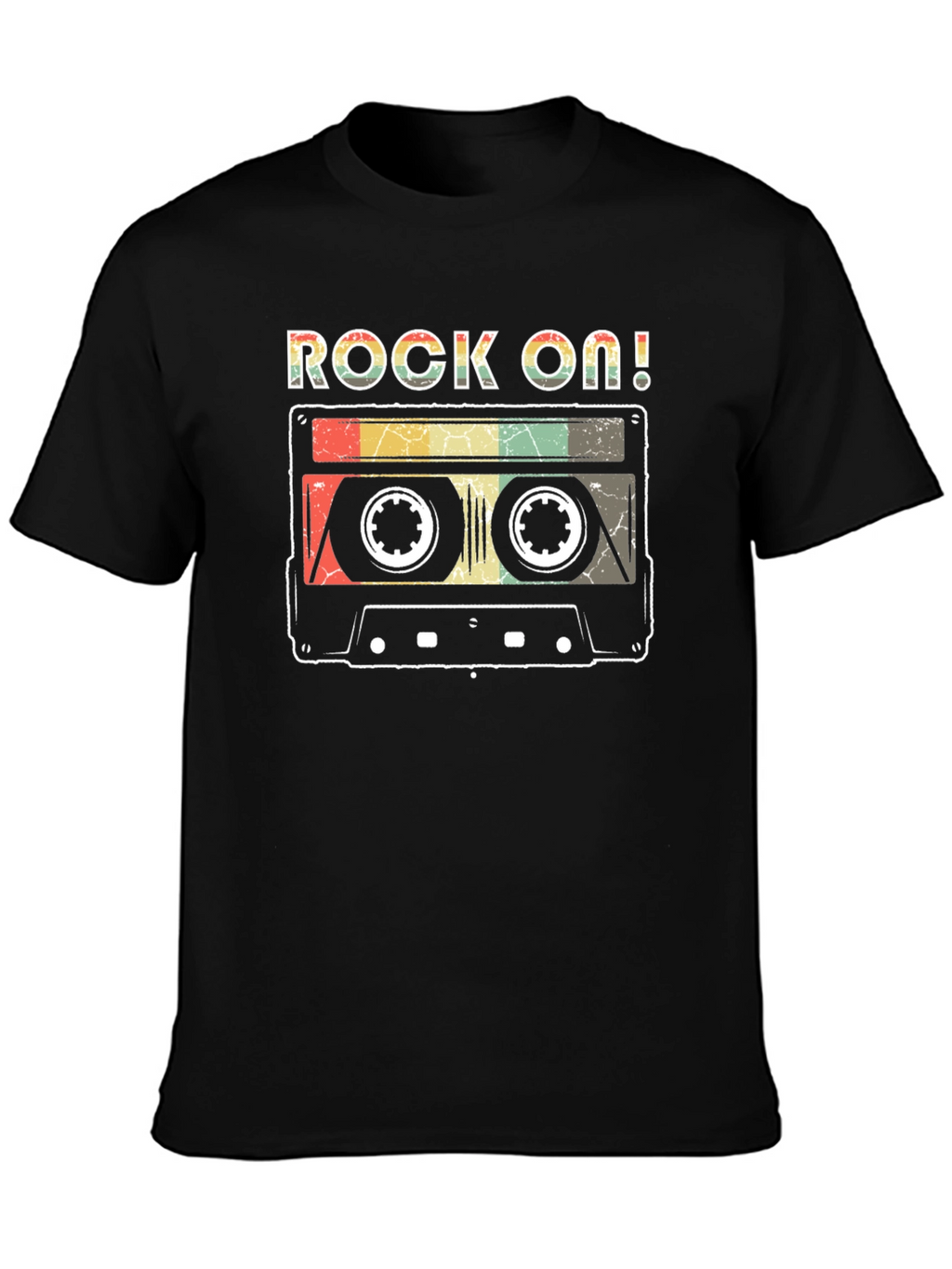 Rock On Retro Cassette Tape Graphic T-Shirt
