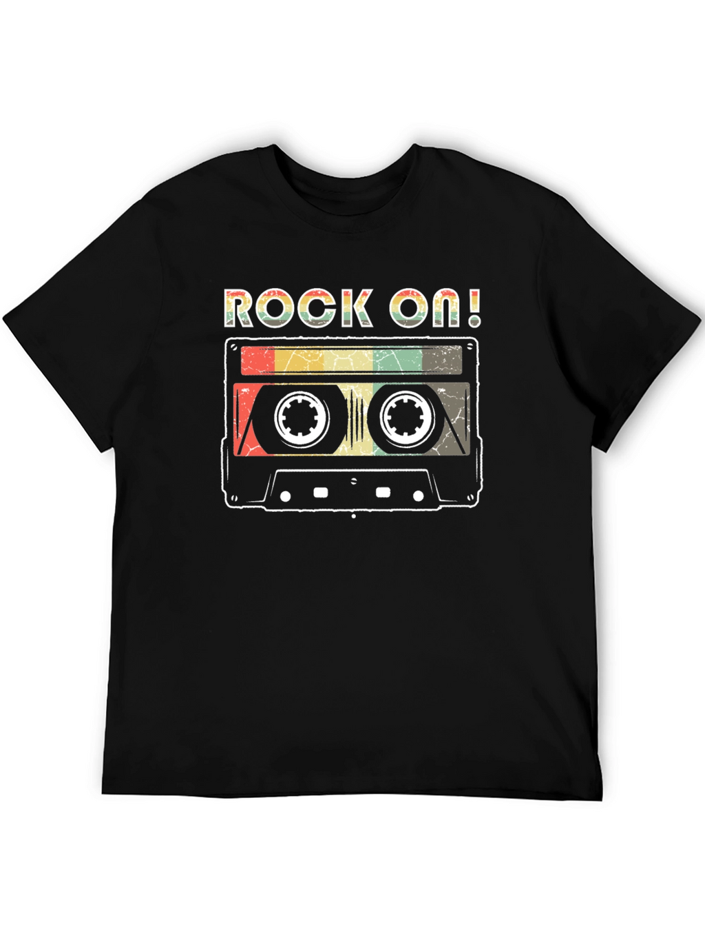 Rock On Retro Cassette Tape Graphic T-Shirt