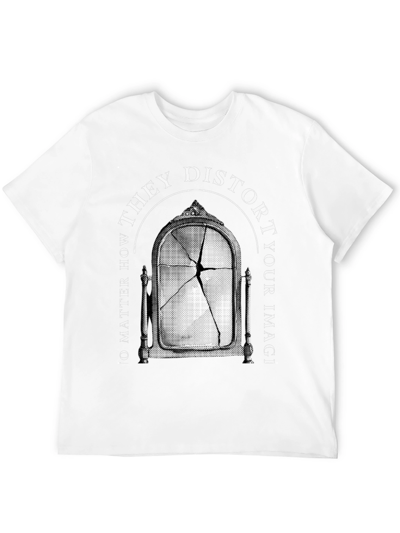 Distorted Image Graphic Tee - Broken Mirror T-Shirt