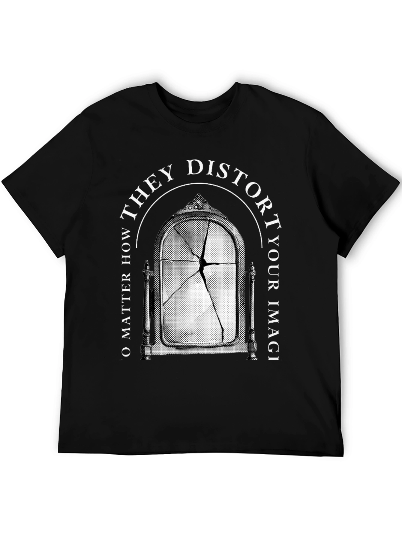 Distorted Image Graphic Tee - Broken Mirror T-Shirt