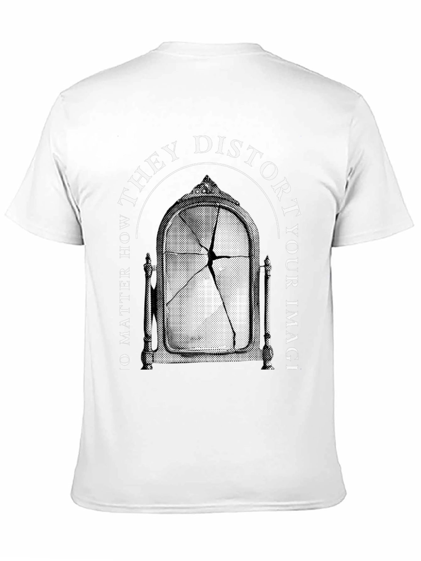 Distorted Image Graphic Tee - Broken Mirror T-Shirt