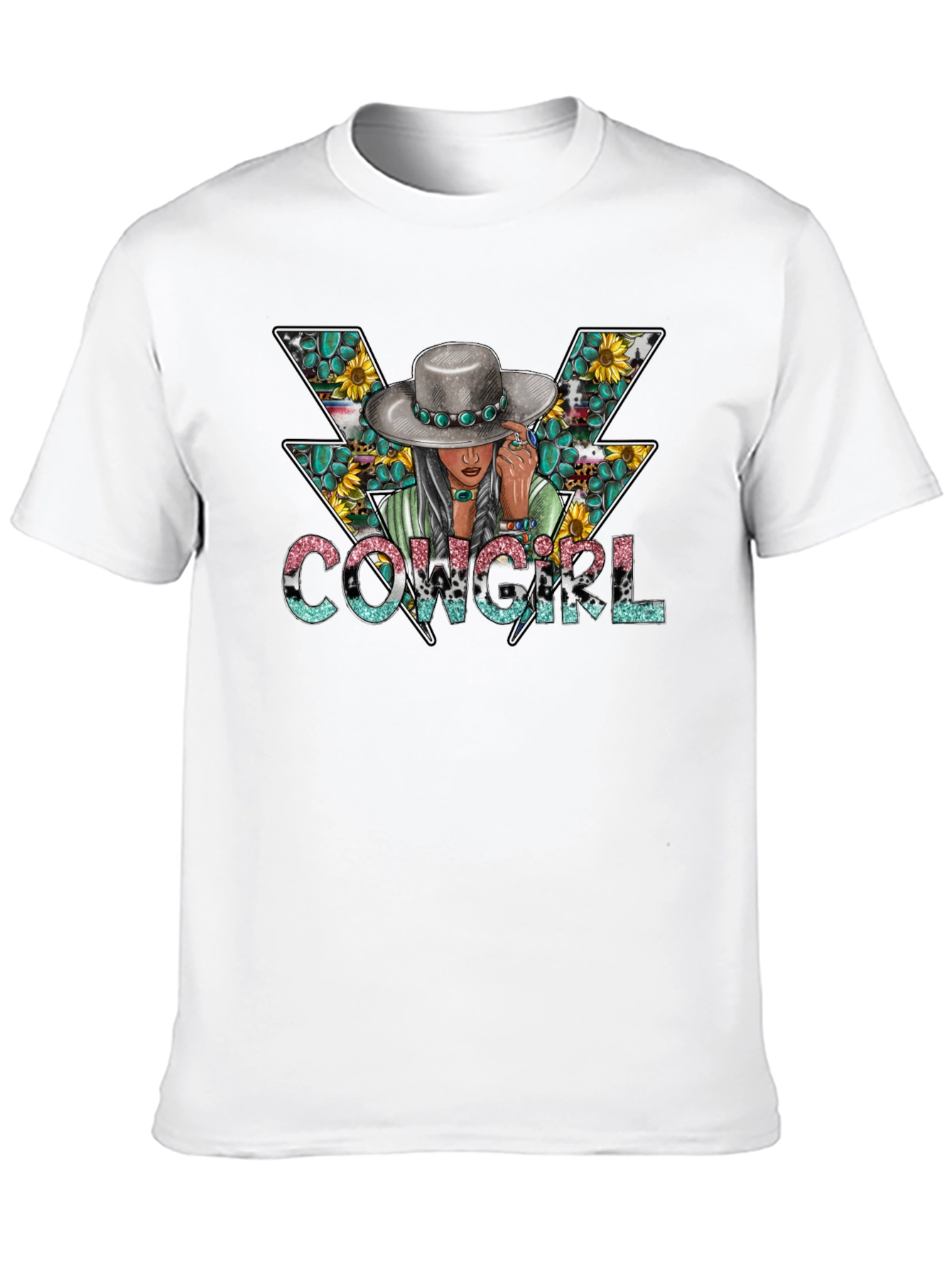 Cowgirl Graphic Tee - Western Style Black T-Shirt