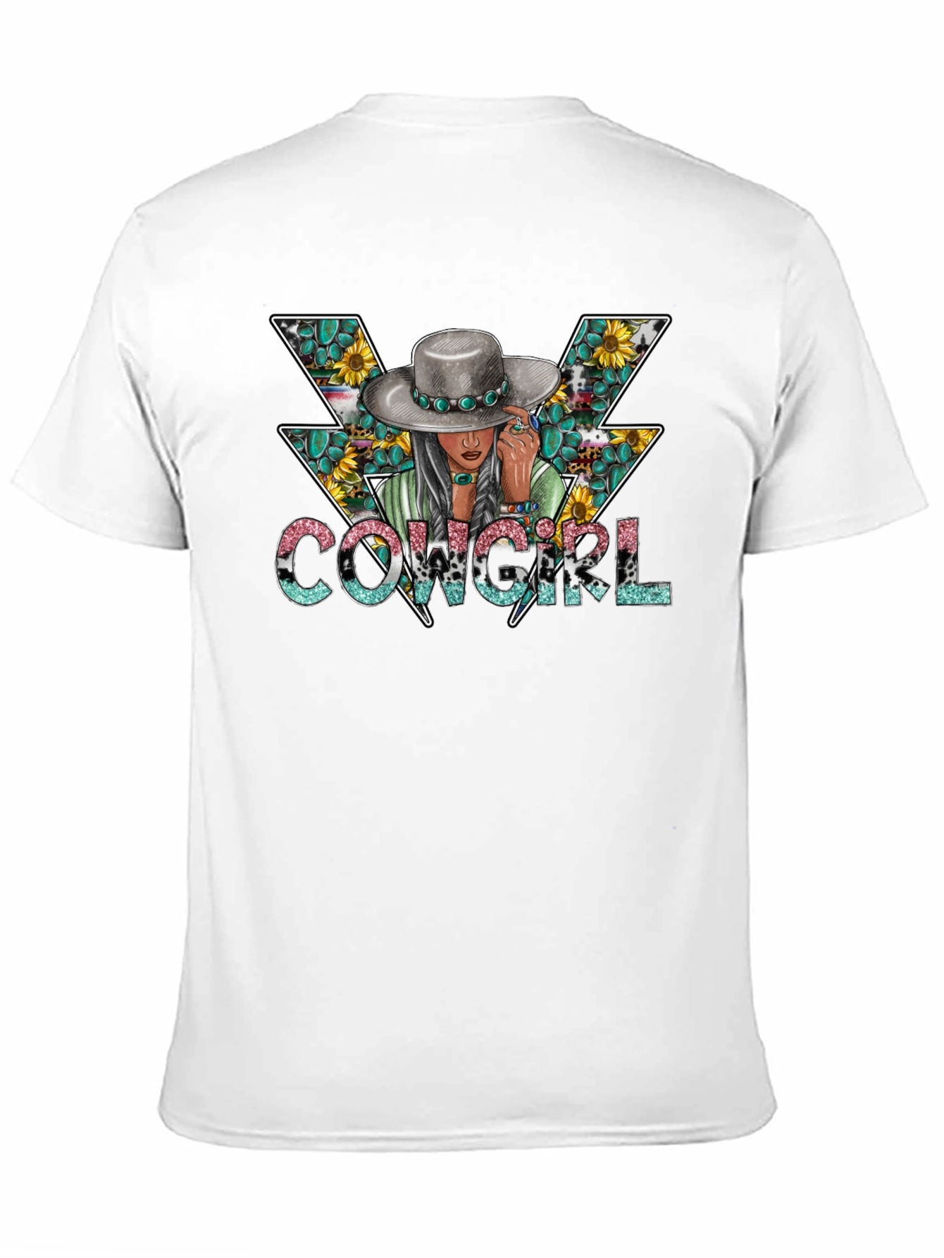 Cowgirl Graphic Tee - Western Style Black T-Shirt