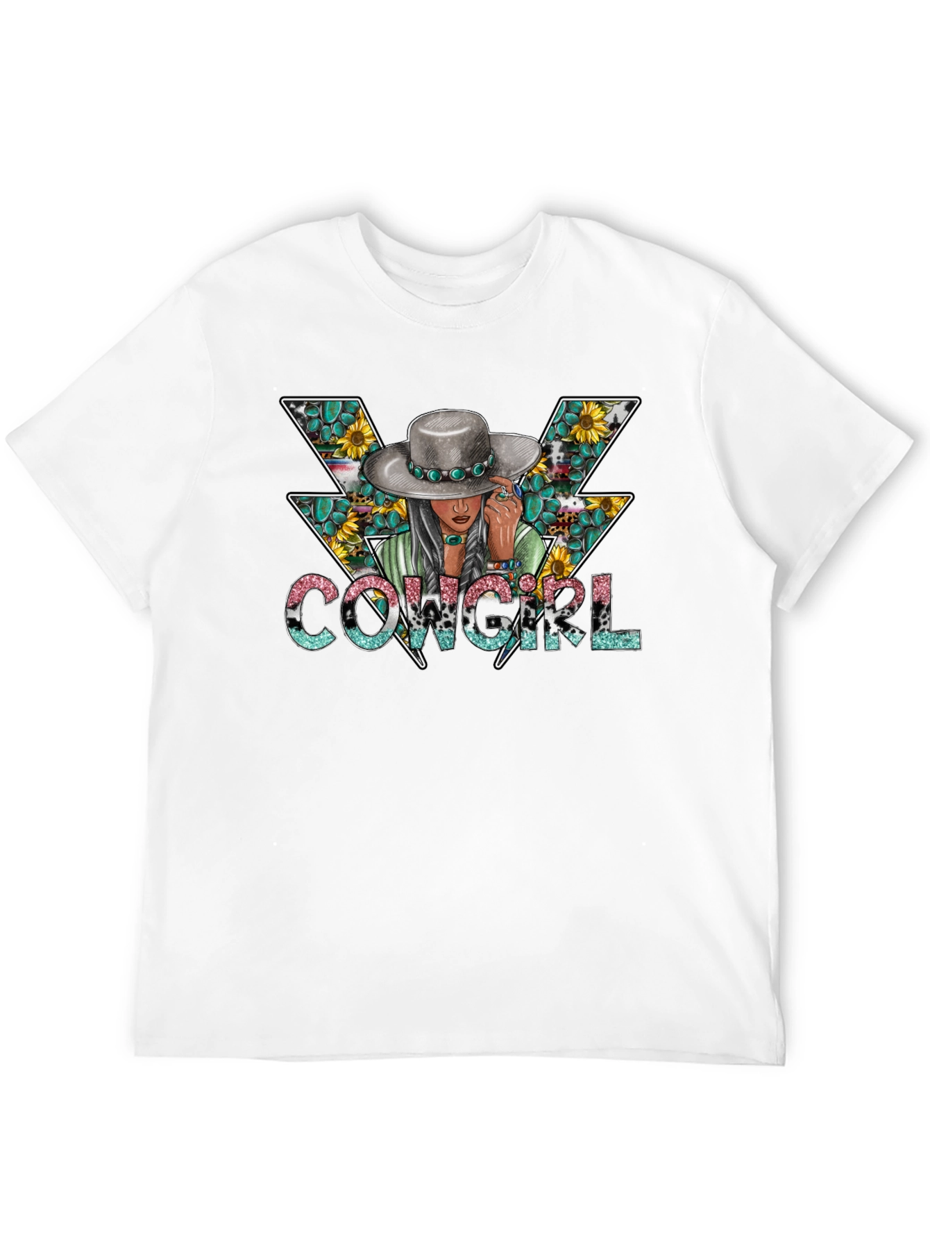 Cowgirl Graphic Tee - Western Style Black T-Shirt