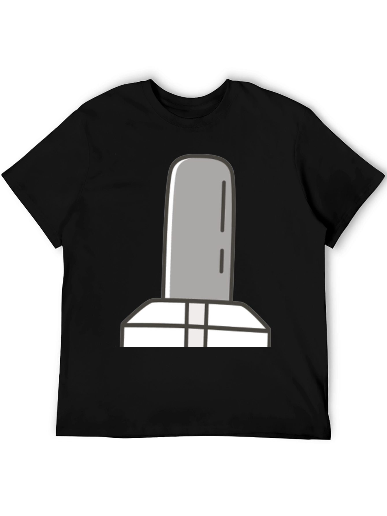 Simple Tombstone Graphic Tee - Black